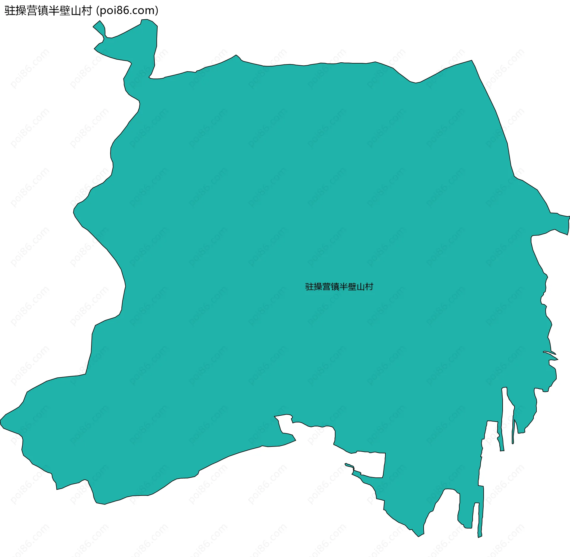 驻操营镇半壁山村边界地图