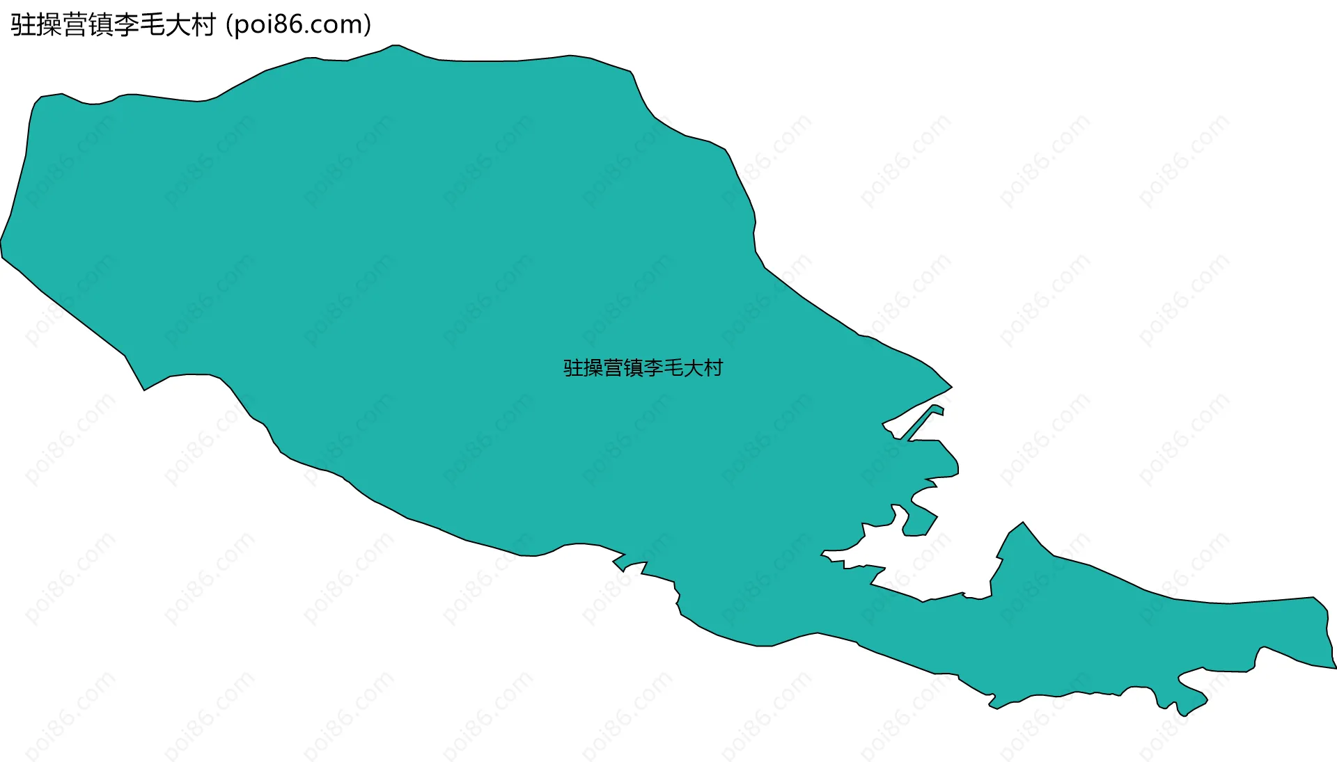 驻操营镇李毛大村边界地图