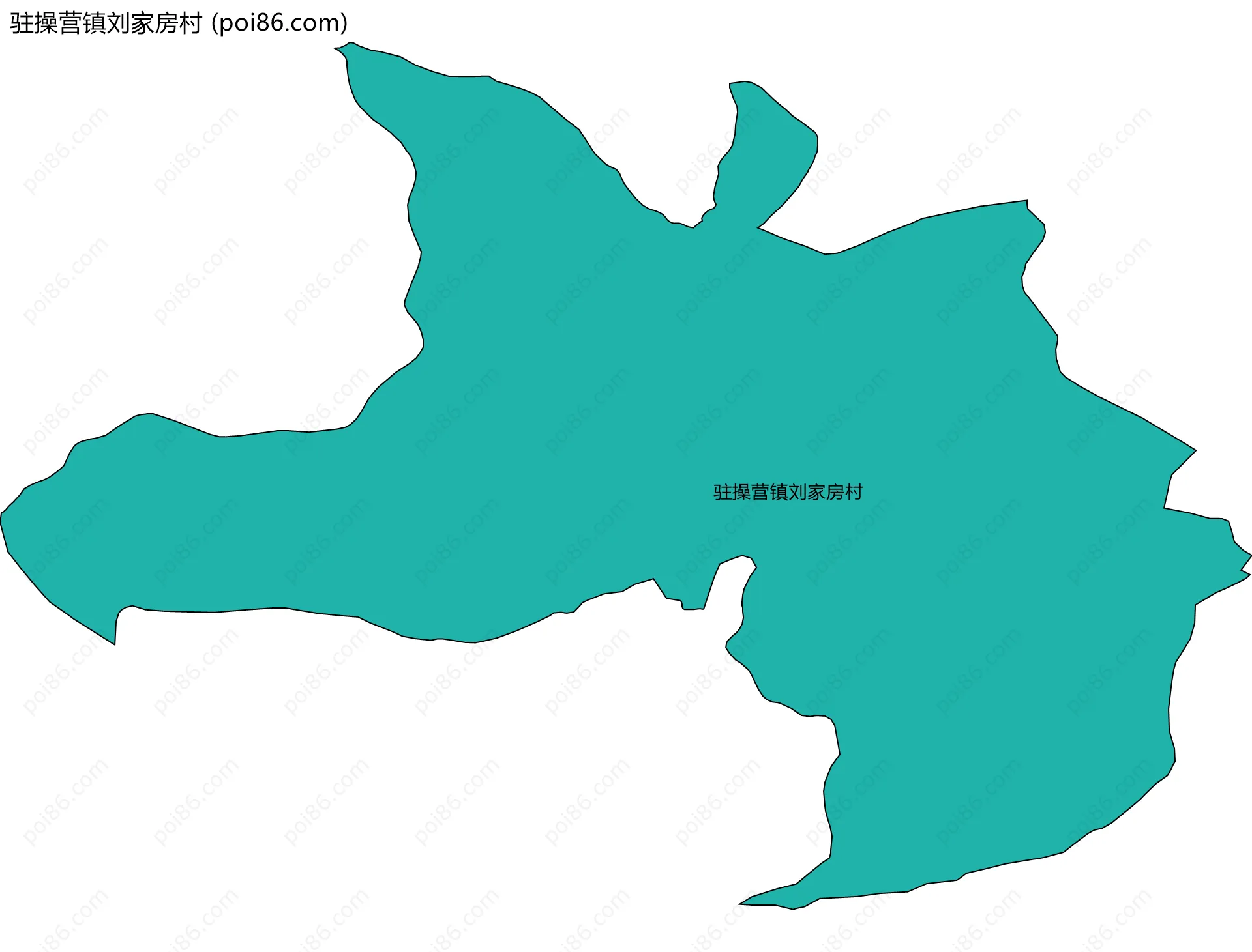 驻操营镇刘家房村边界地图