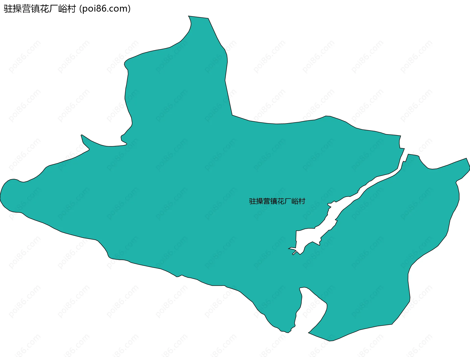 驻操营镇花厂峪村边界地图