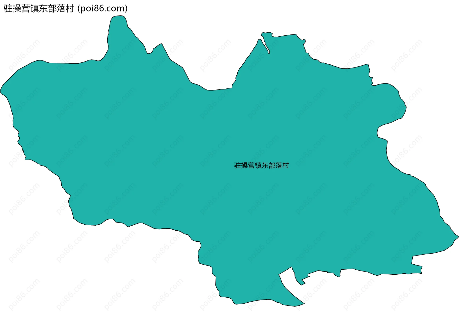 驻操营镇东部落村边界地图