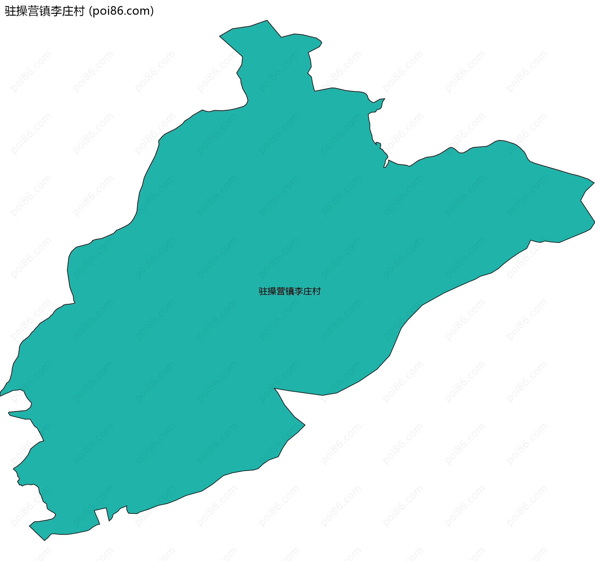 驻操营镇李庄村边界地图