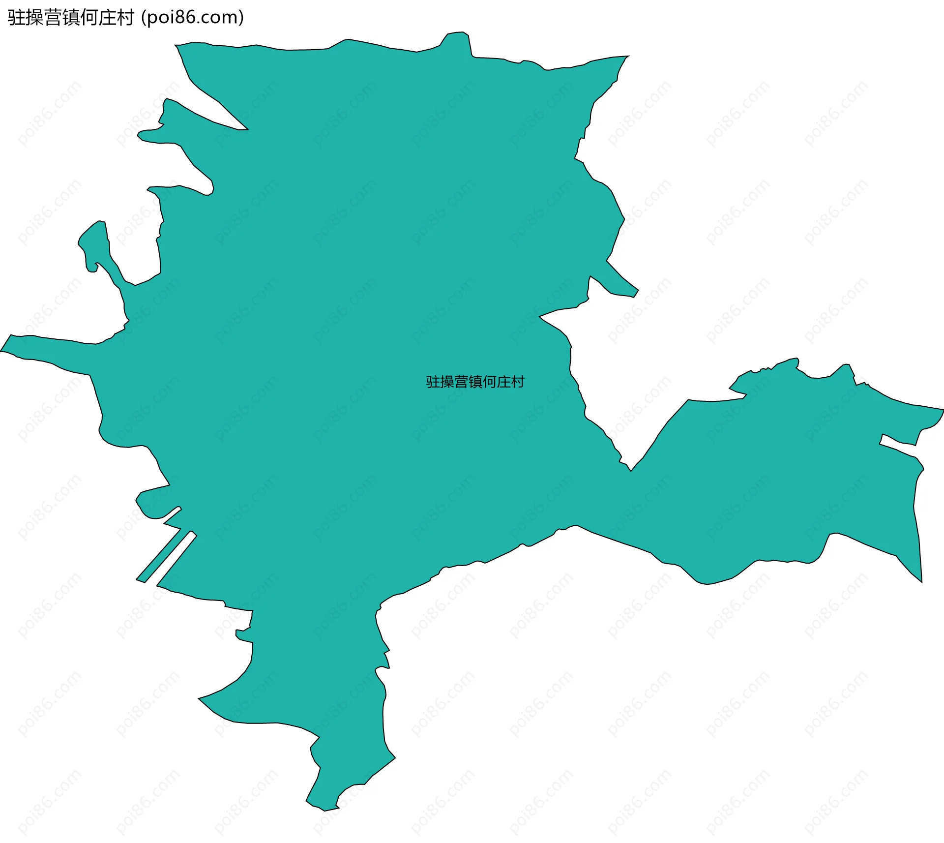 驻操营镇何庄村边界地图