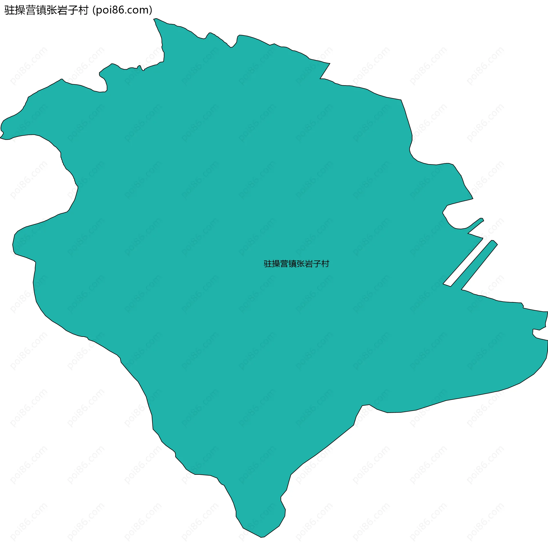 驻操营镇张岩子村边界地图