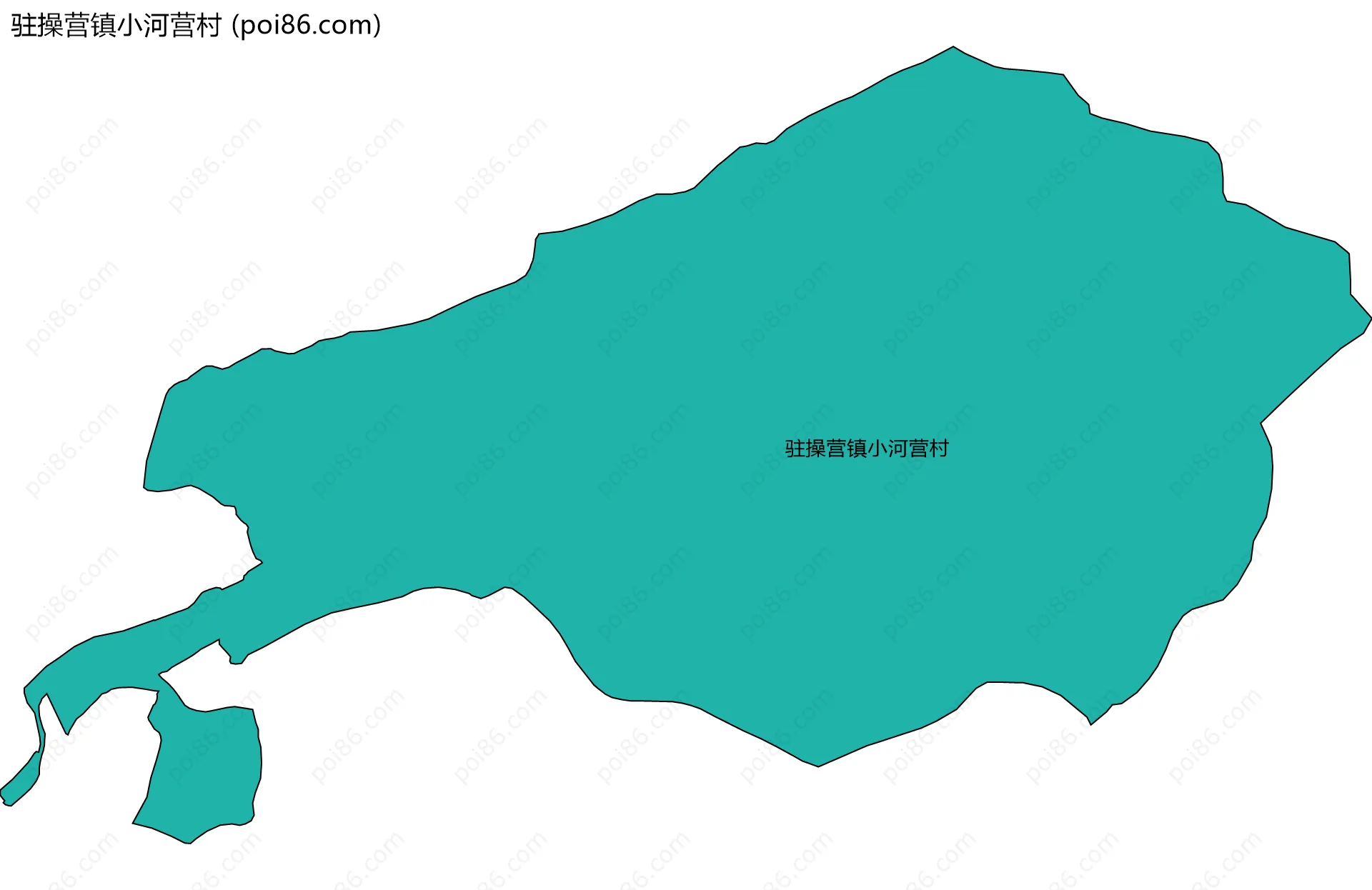 驻操营镇小河营村边界地图