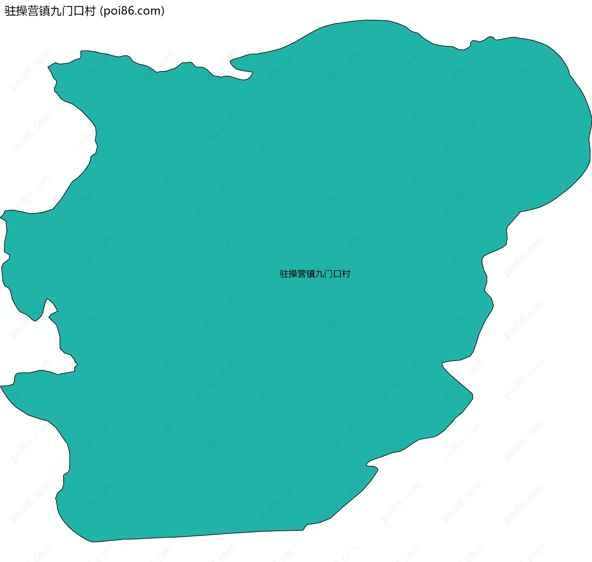 驻操营镇九门口村边界地图
