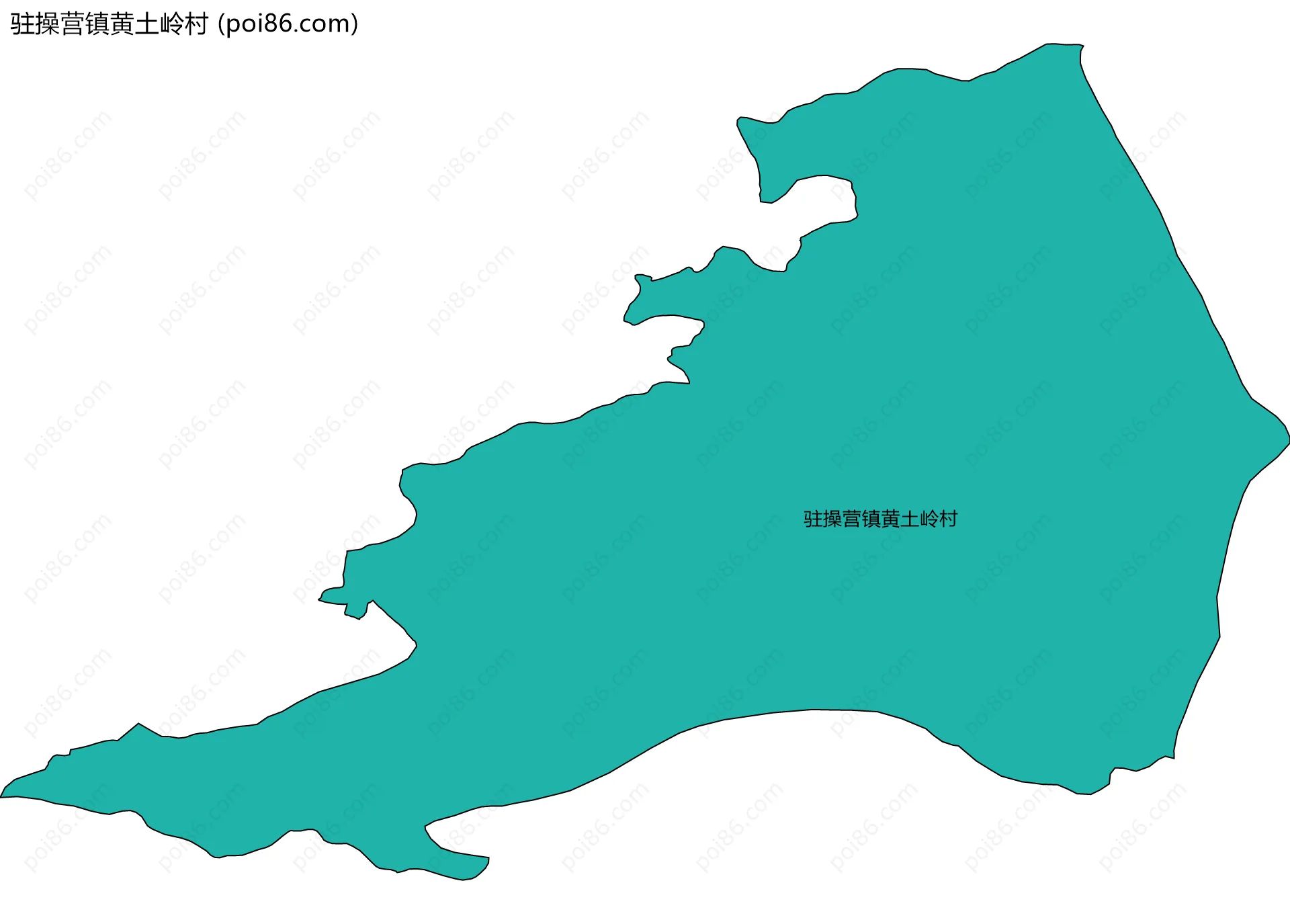 驻操营镇黄土岭村边界地图