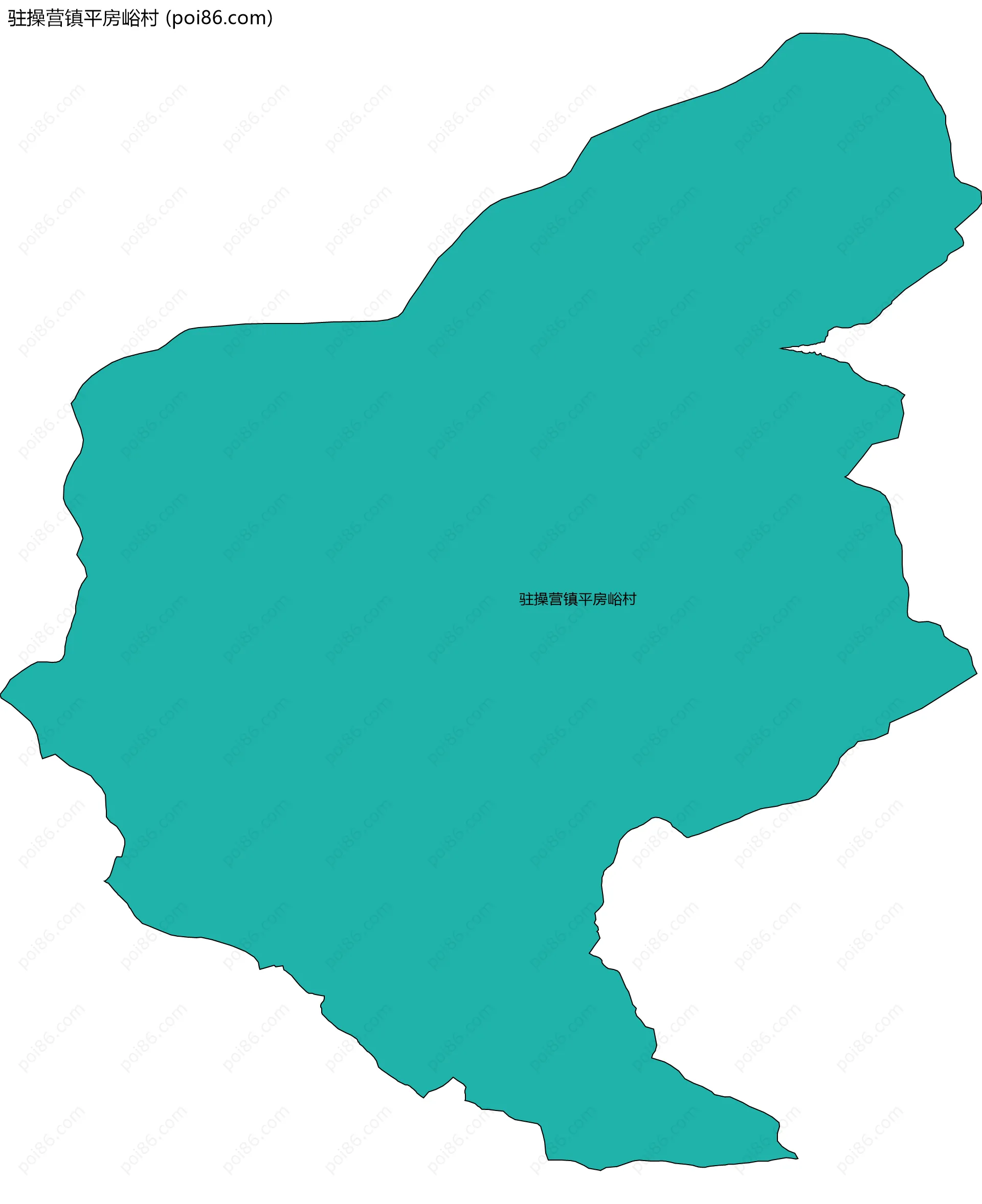 驻操营镇平房峪村边界地图