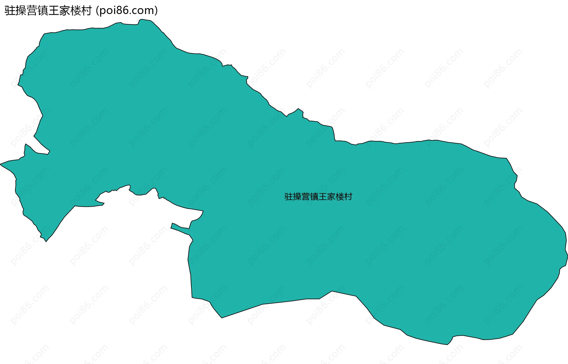 驻操营镇王家楼村边界地图