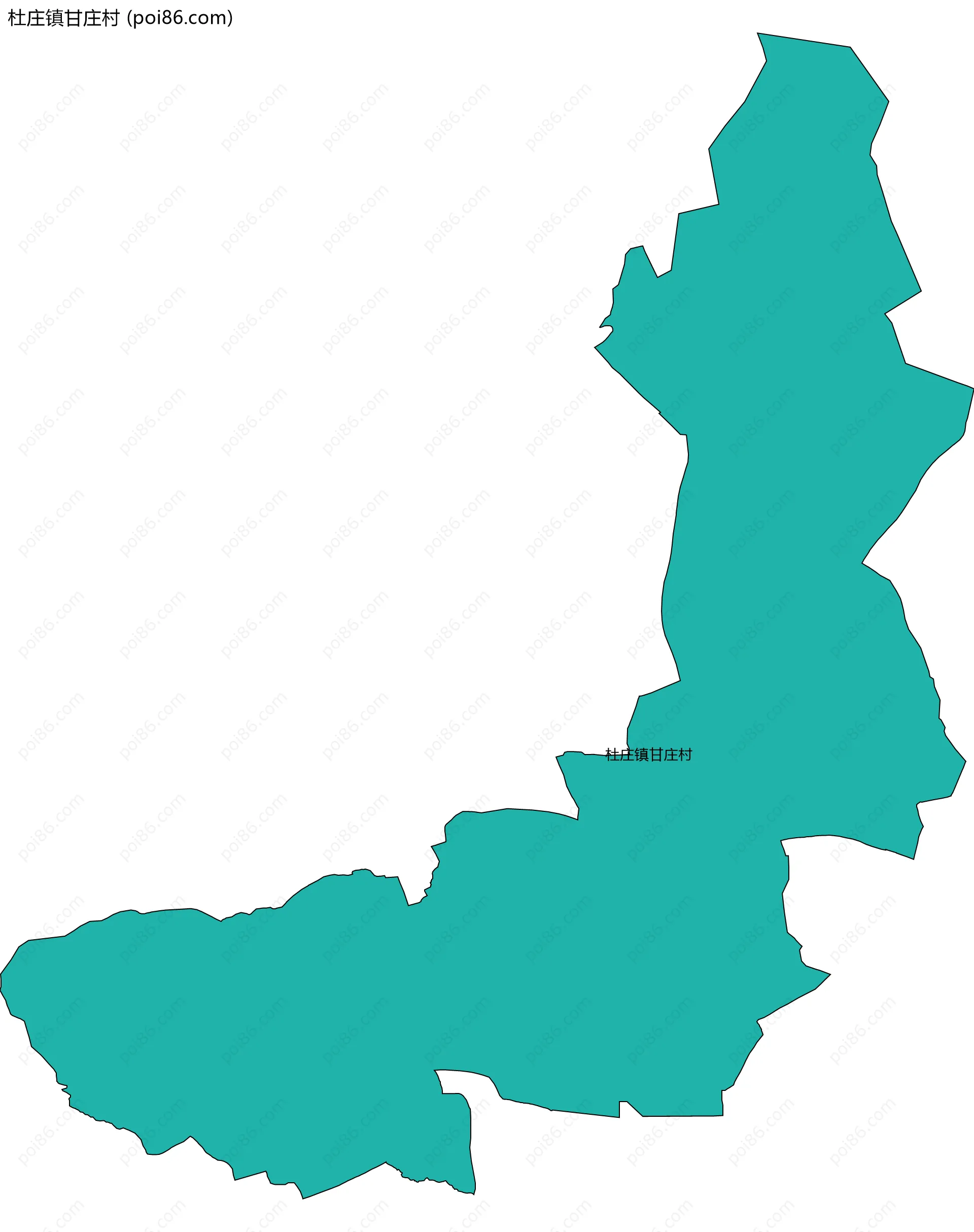 杜庄镇甘庄村边界地图