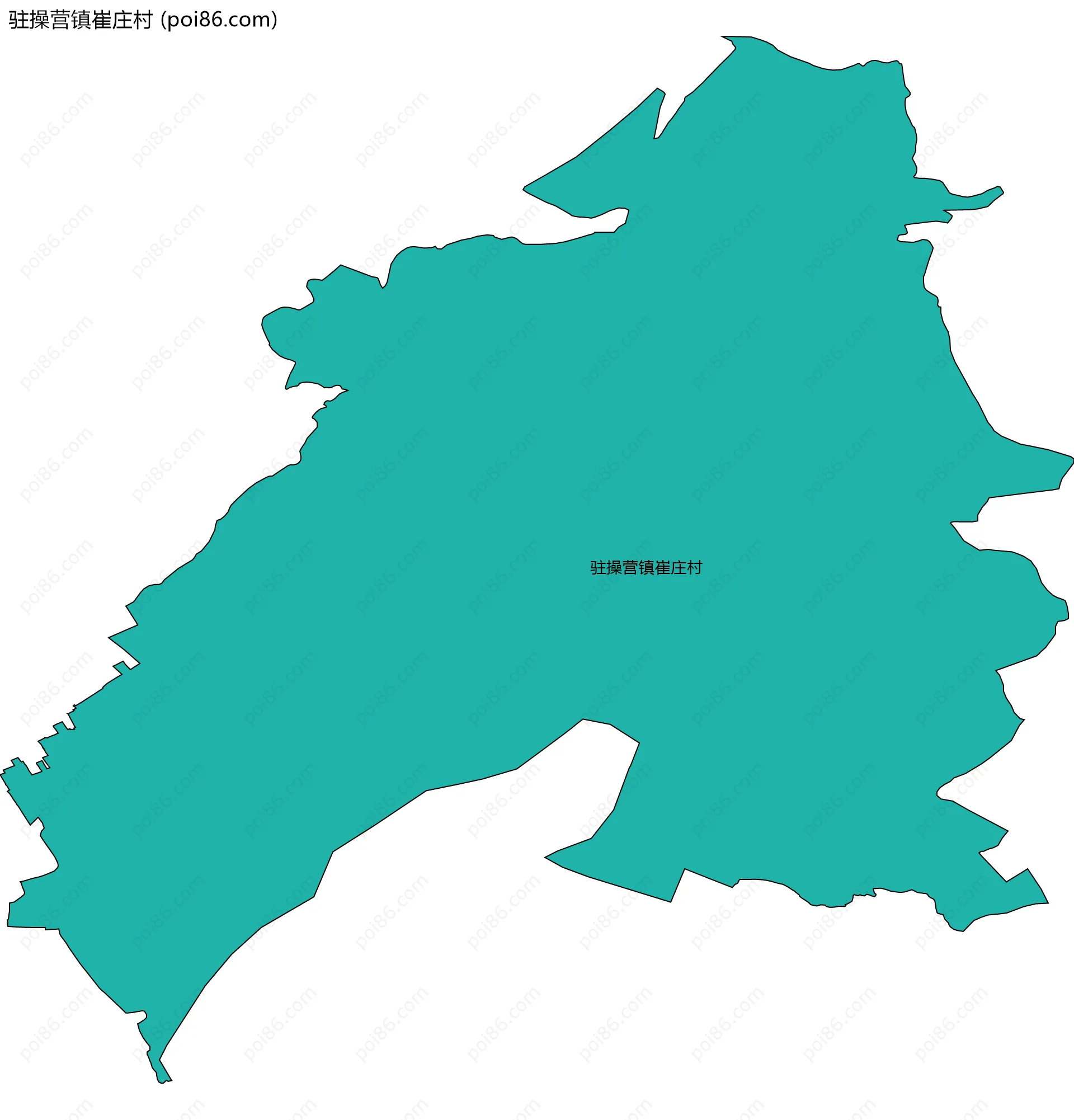 驻操营镇崔庄村边界地图