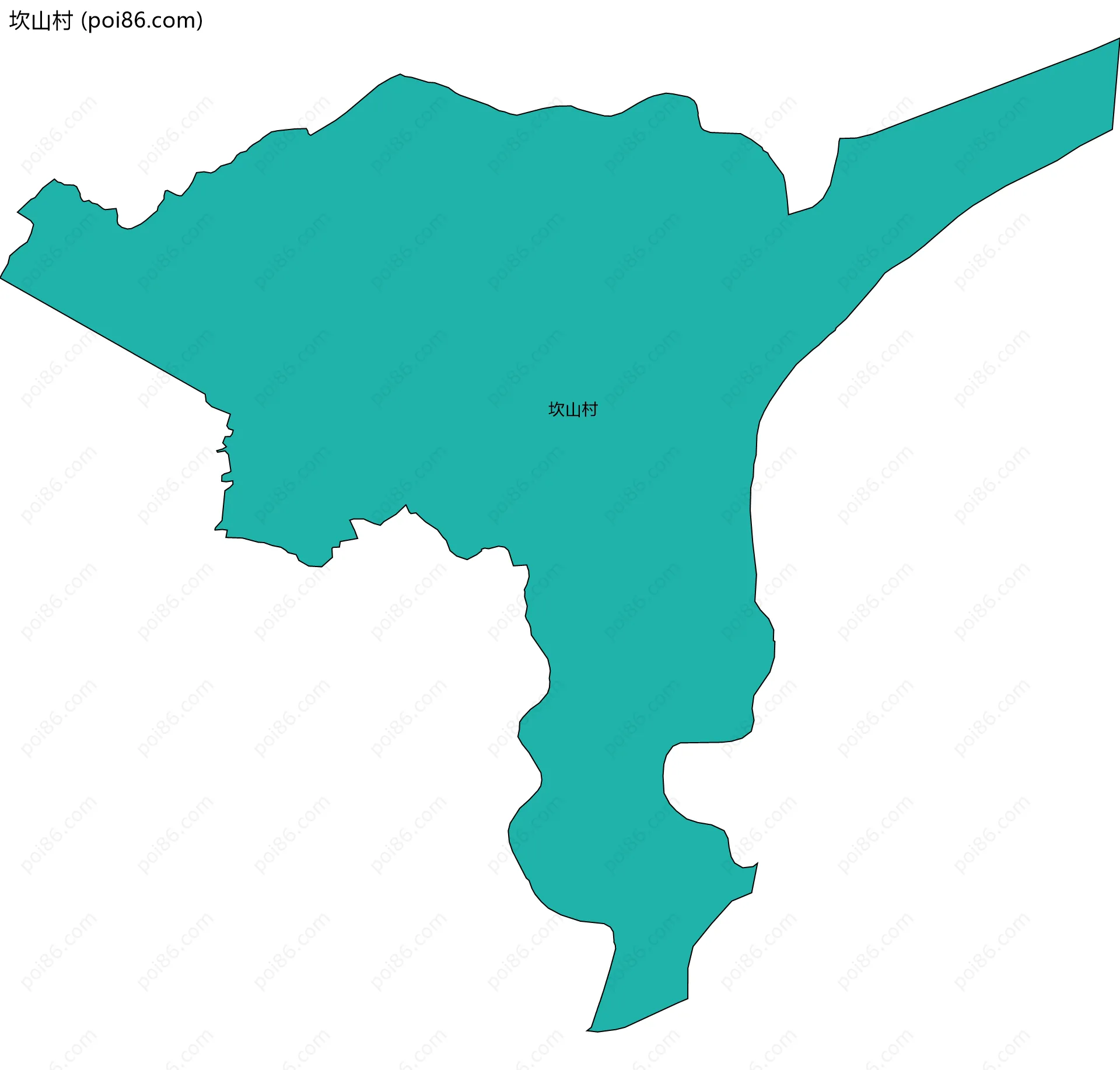 坎山村边界地图