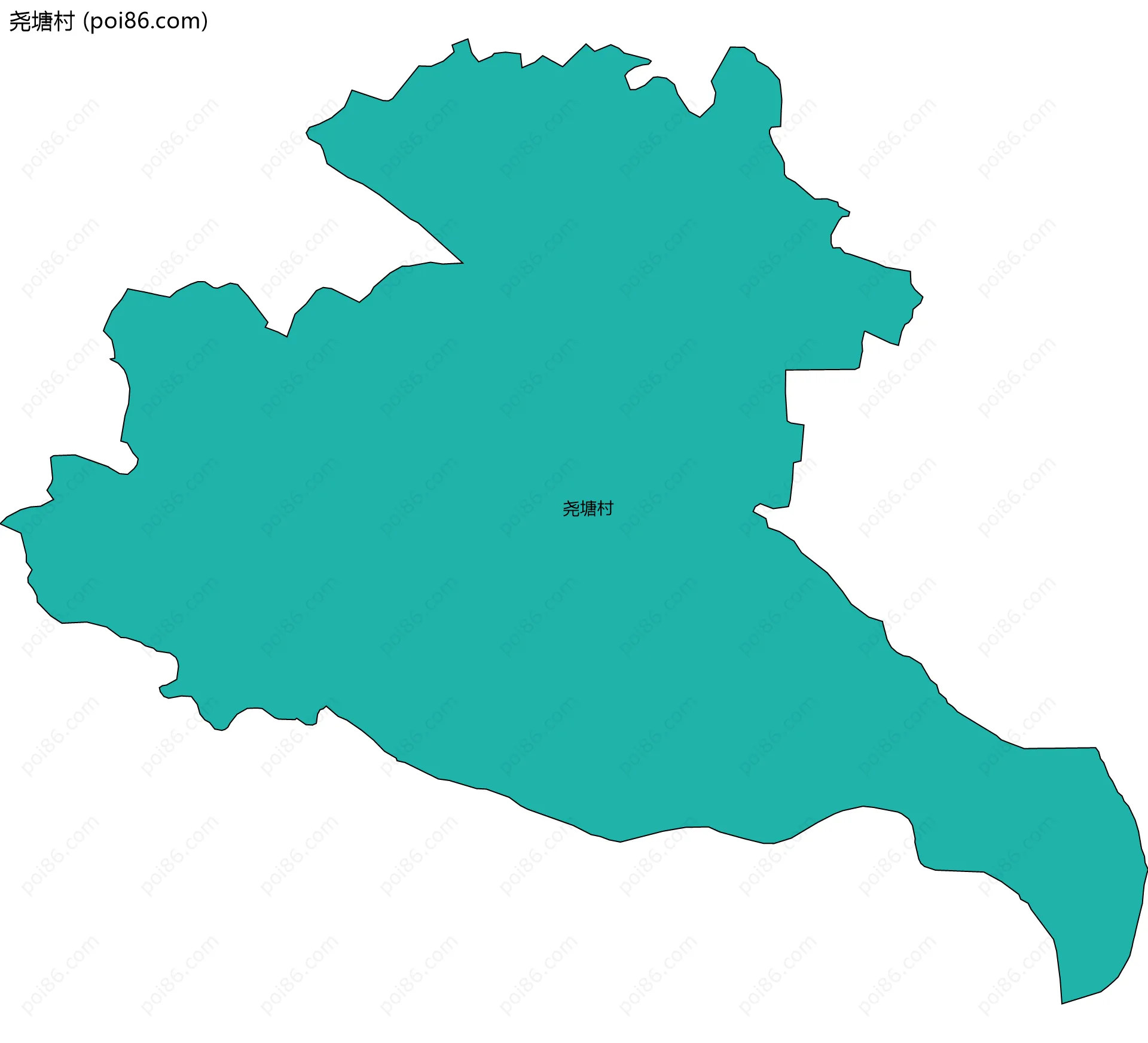 尧塘村边界地图