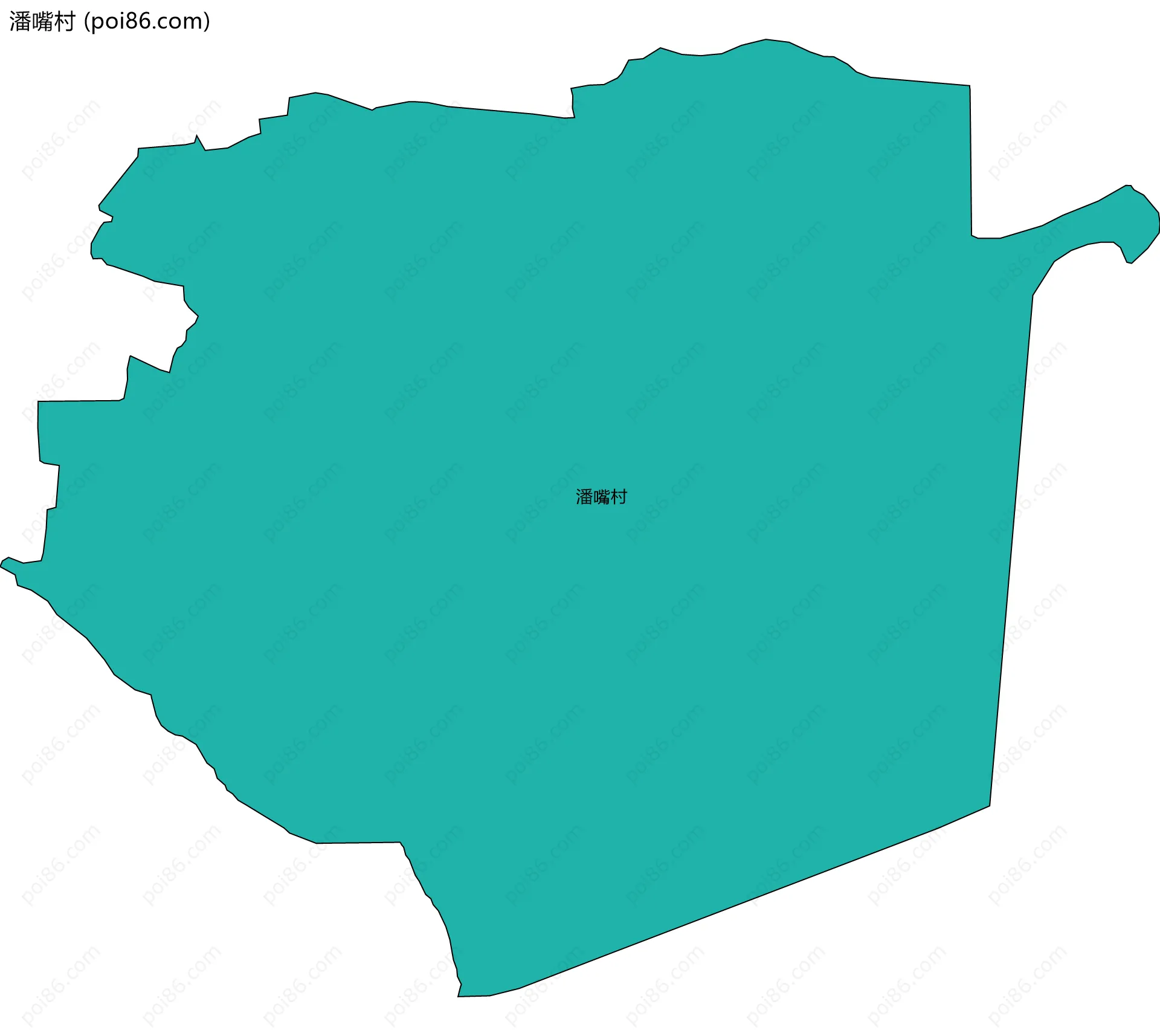 潘嘴村边界地图