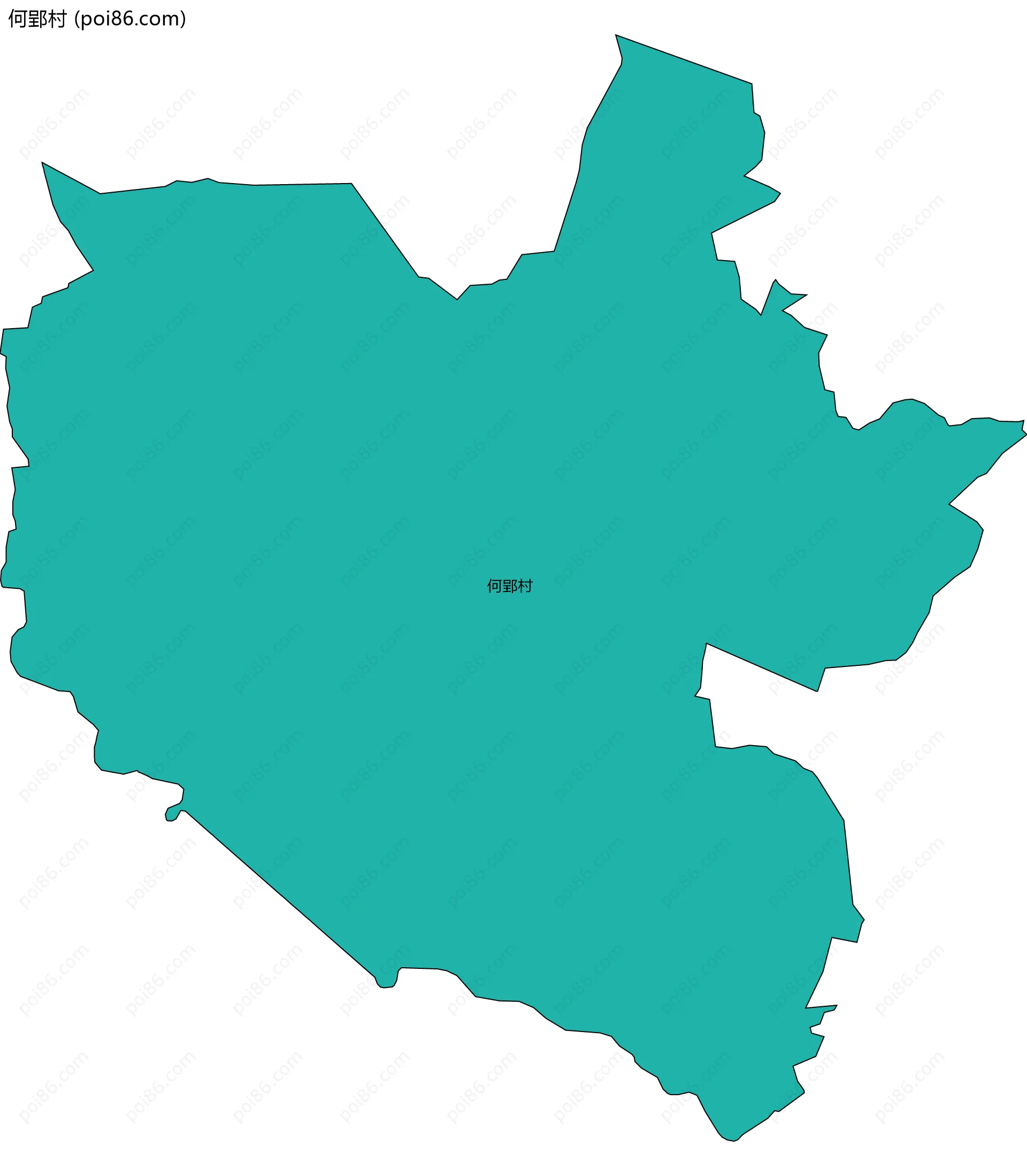 何郢村边界地图