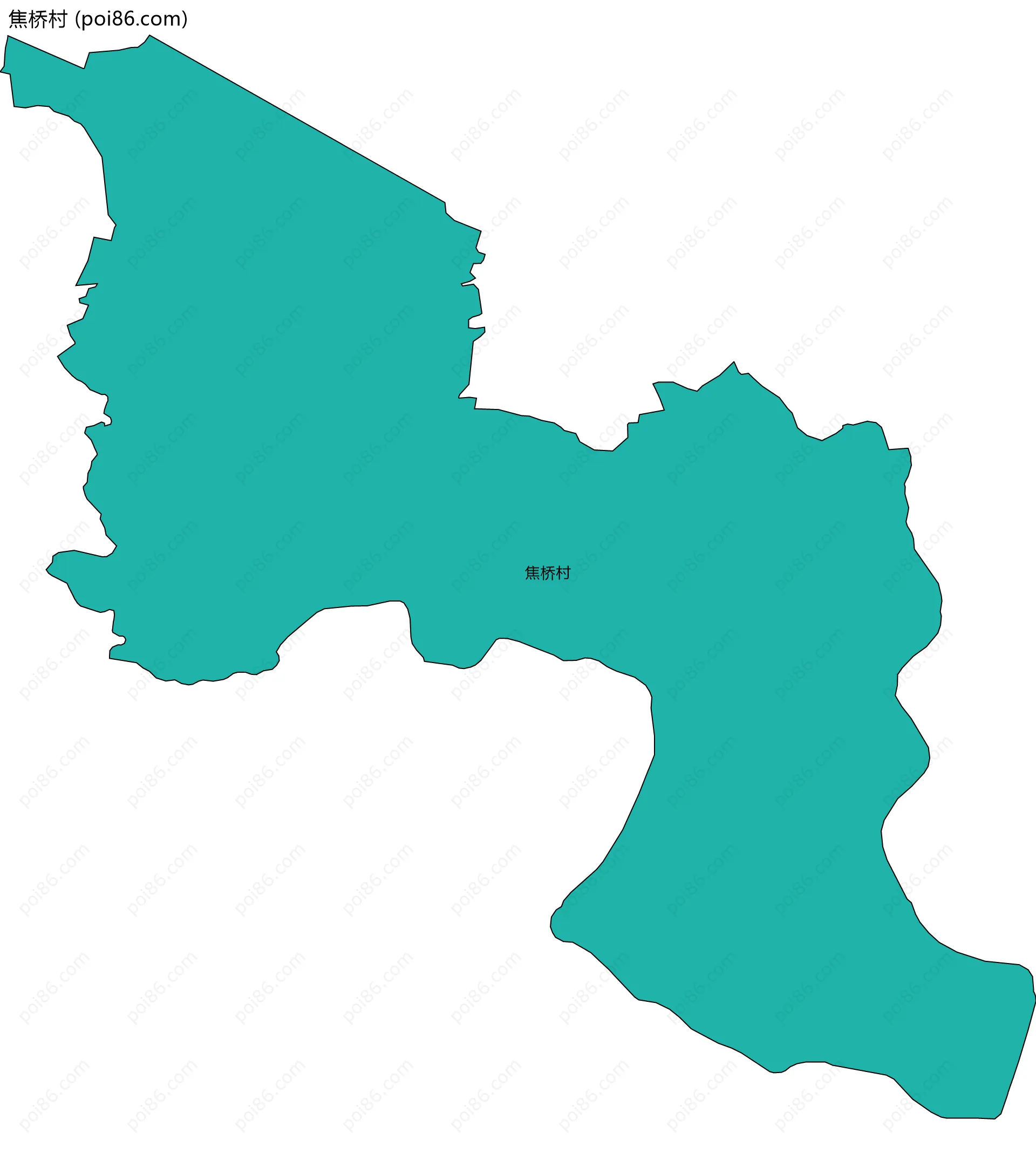 焦桥村边界地图