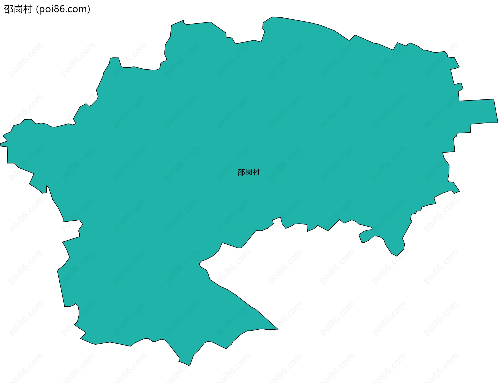 邵岗村边界地图