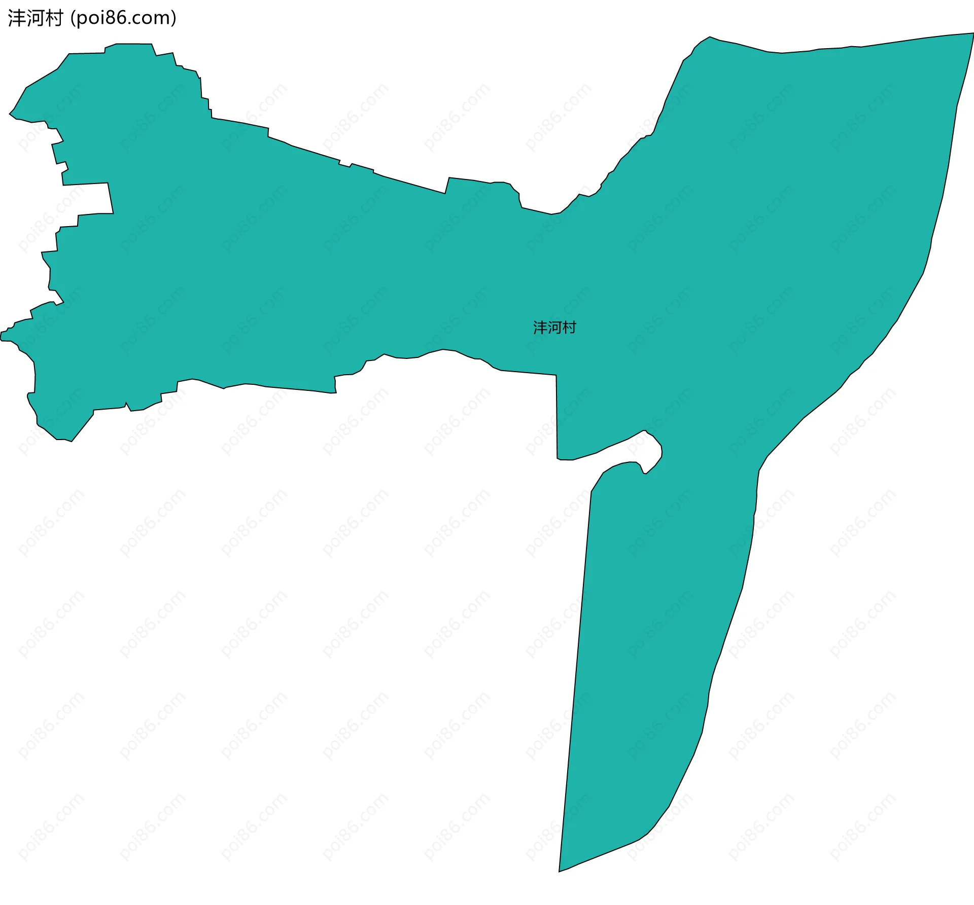 沣河村边界地图