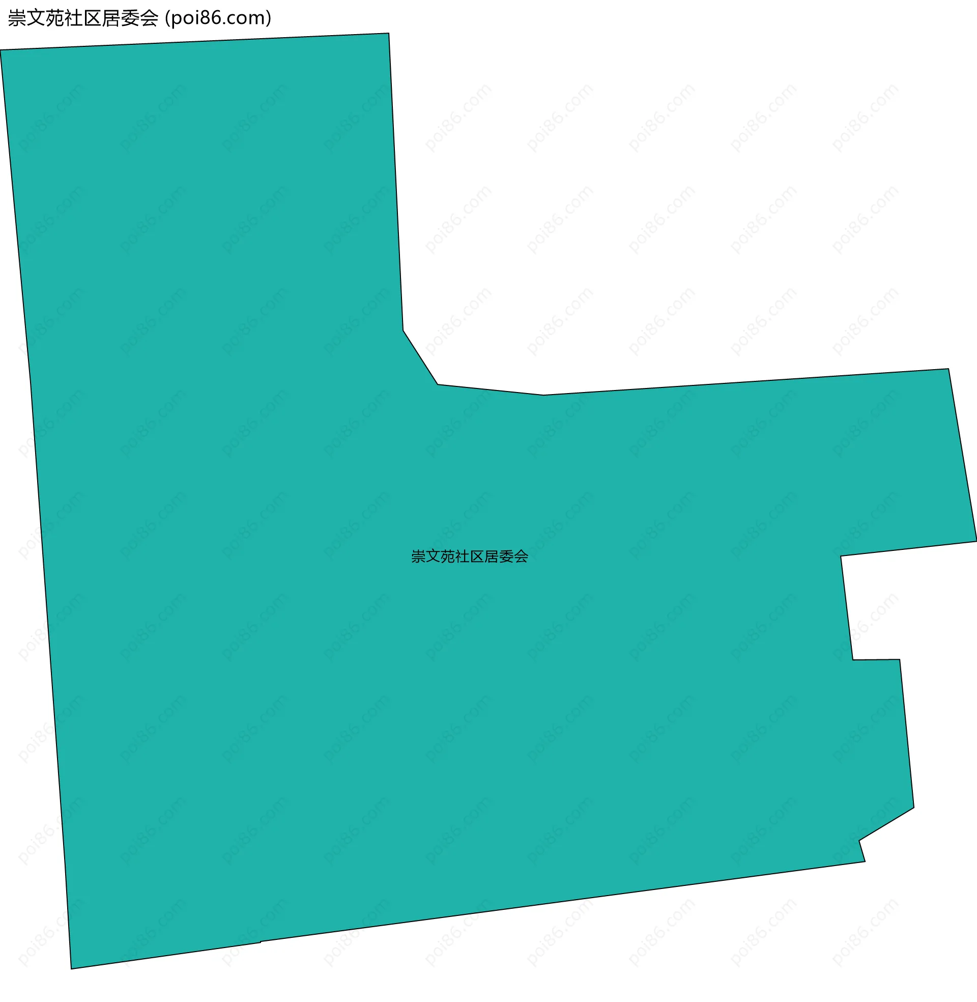崇文苑社区居委会边界地图
