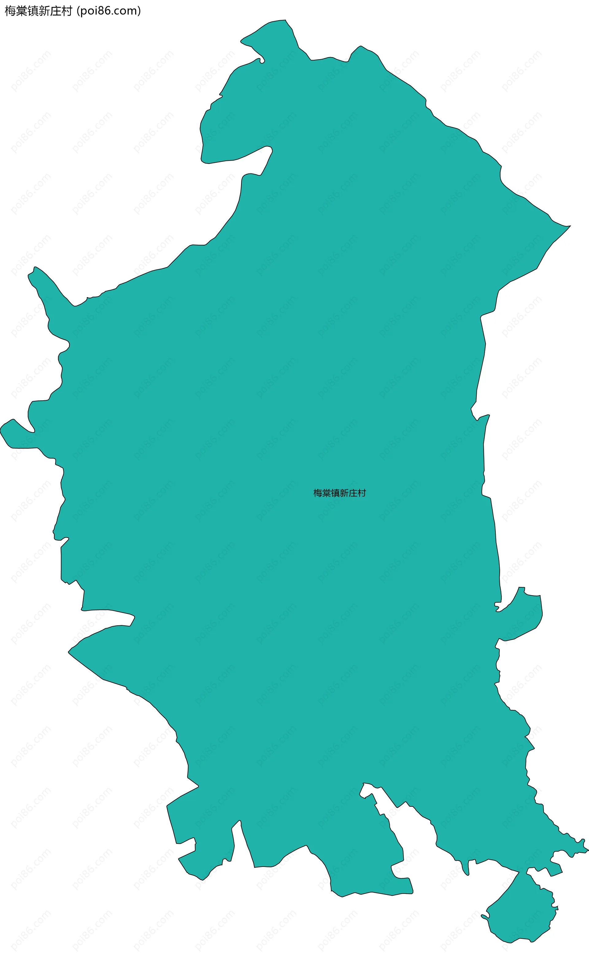 梅棠镇新庄村边界地图