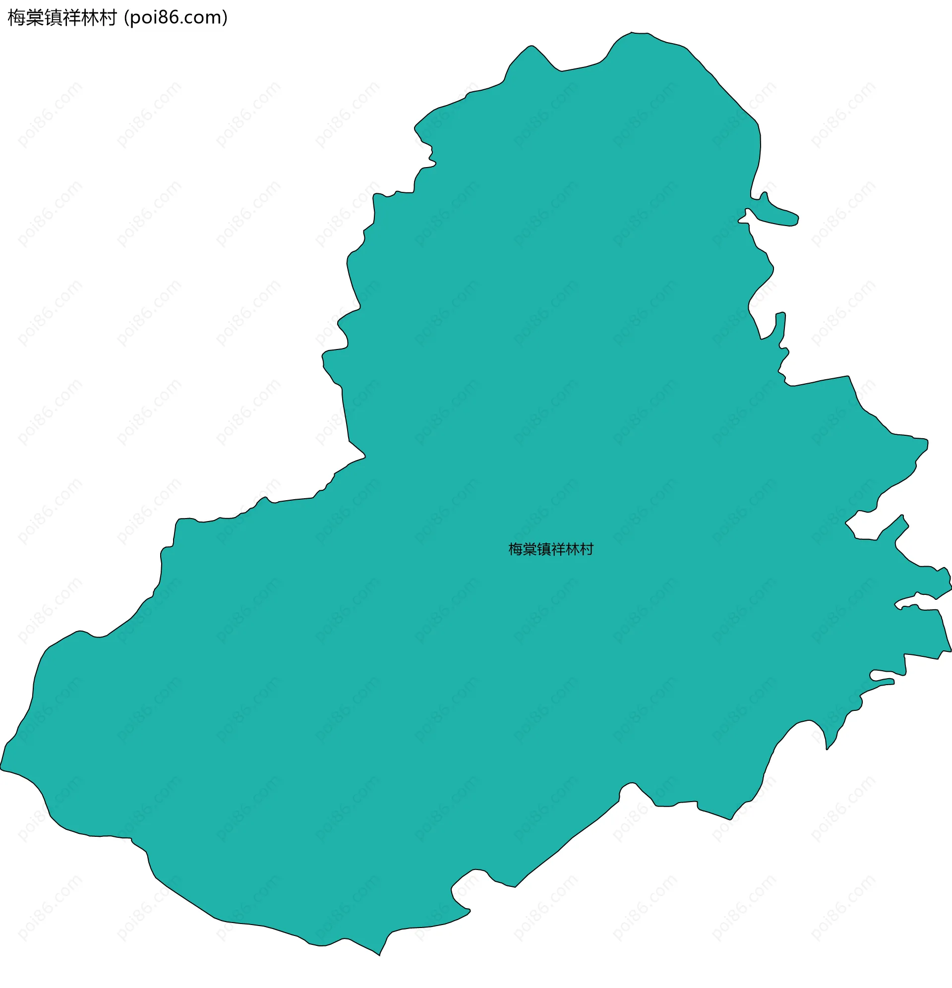 梅棠镇祥林村边界地图