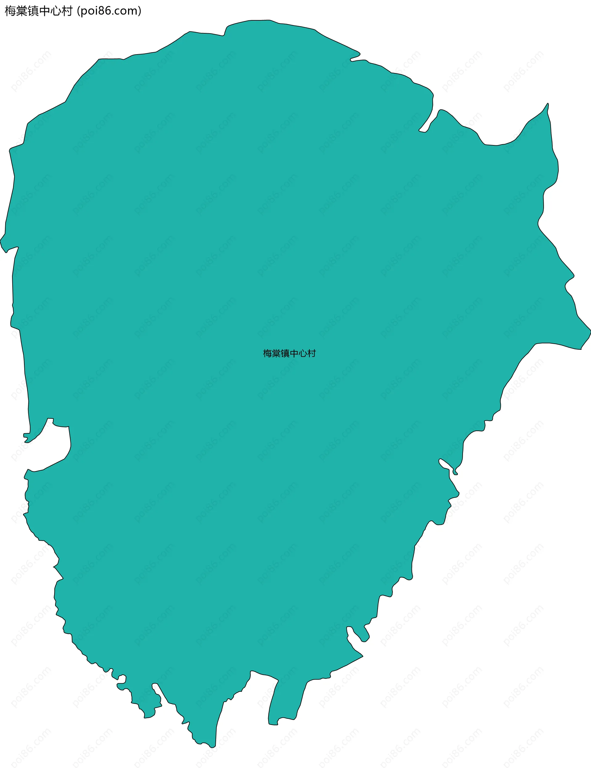 梅棠镇中心村边界地图