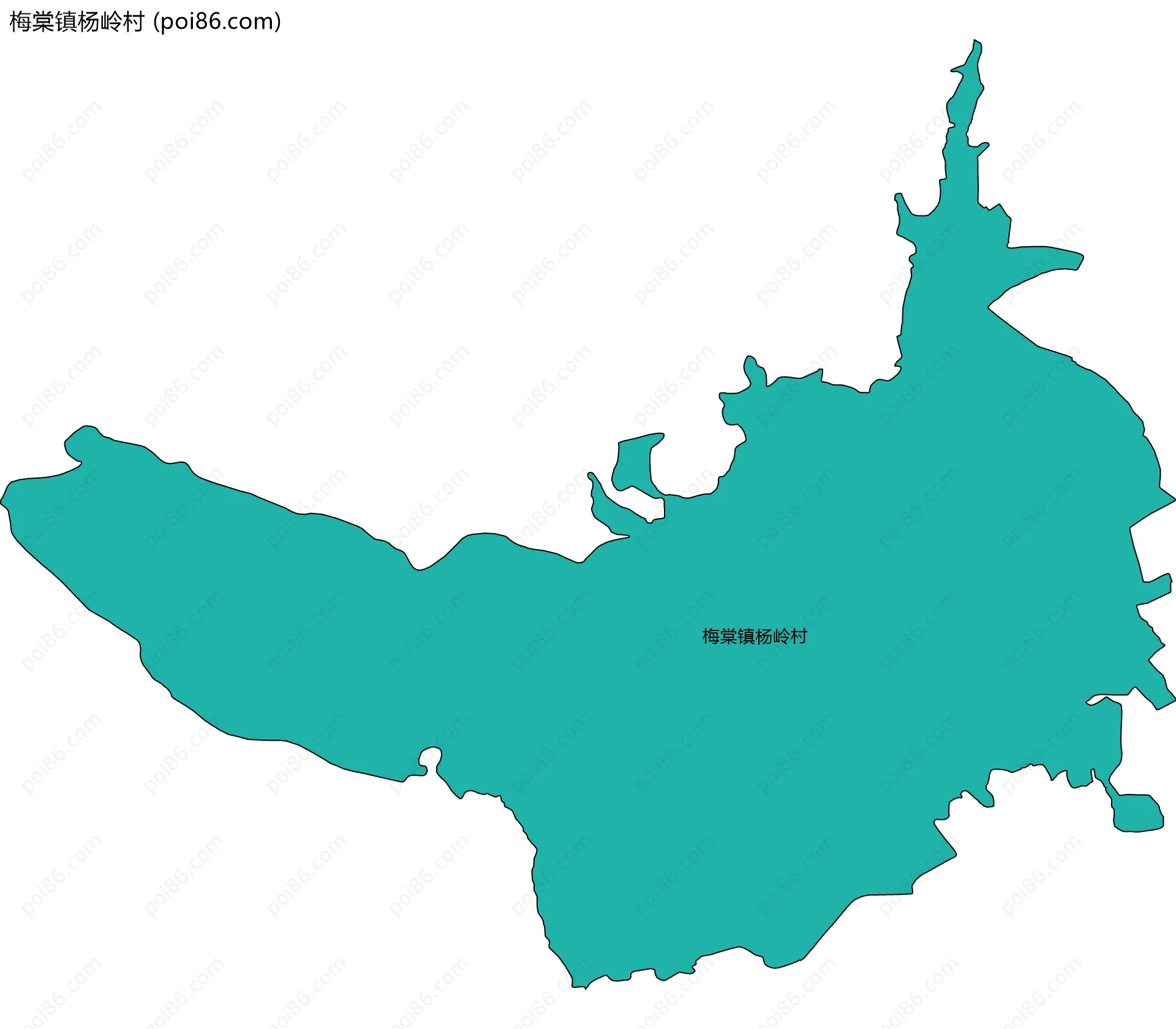 梅棠镇杨岭村边界地图