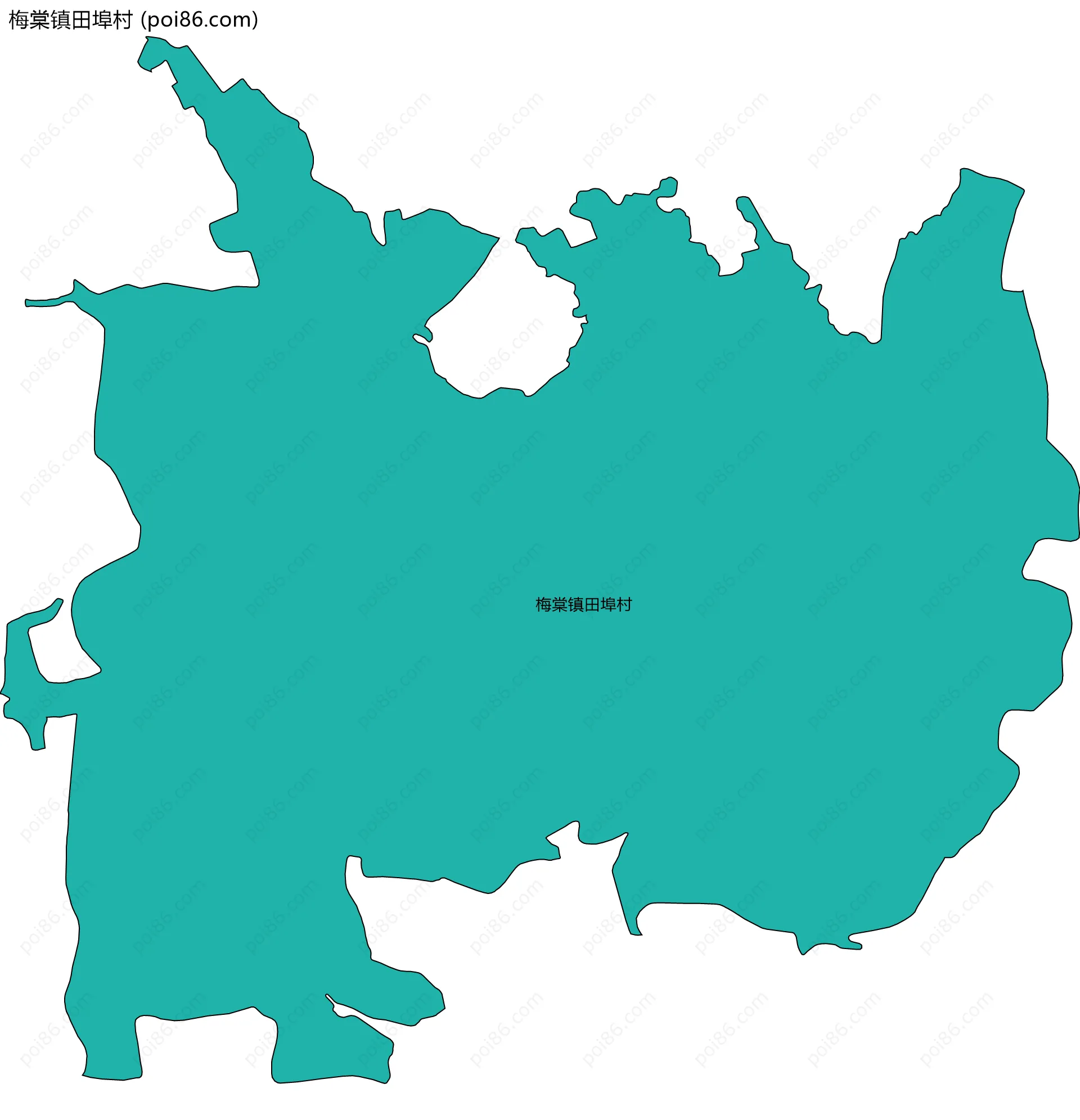 梅棠镇田埠村边界地图