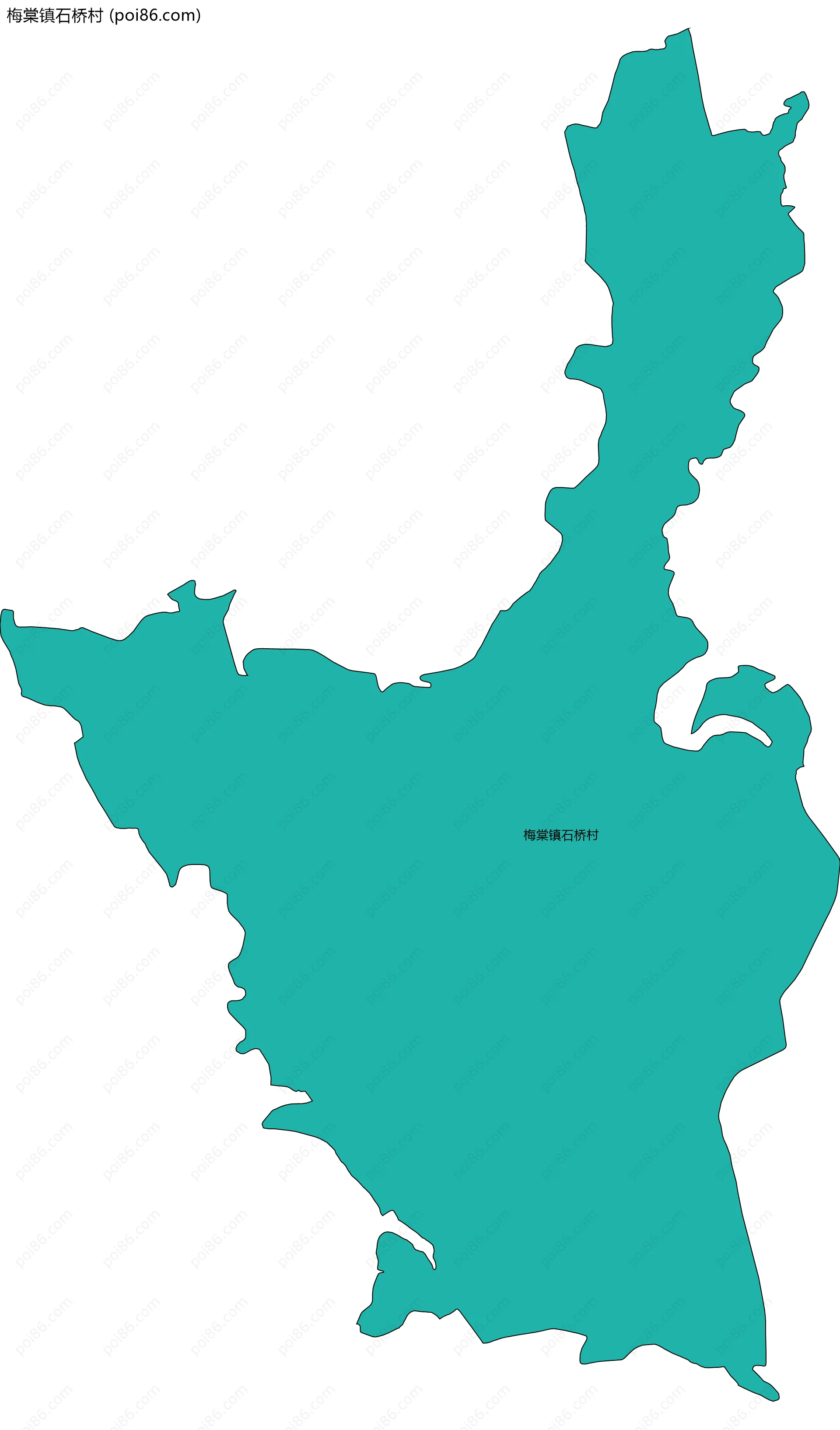 梅棠镇石桥村边界地图