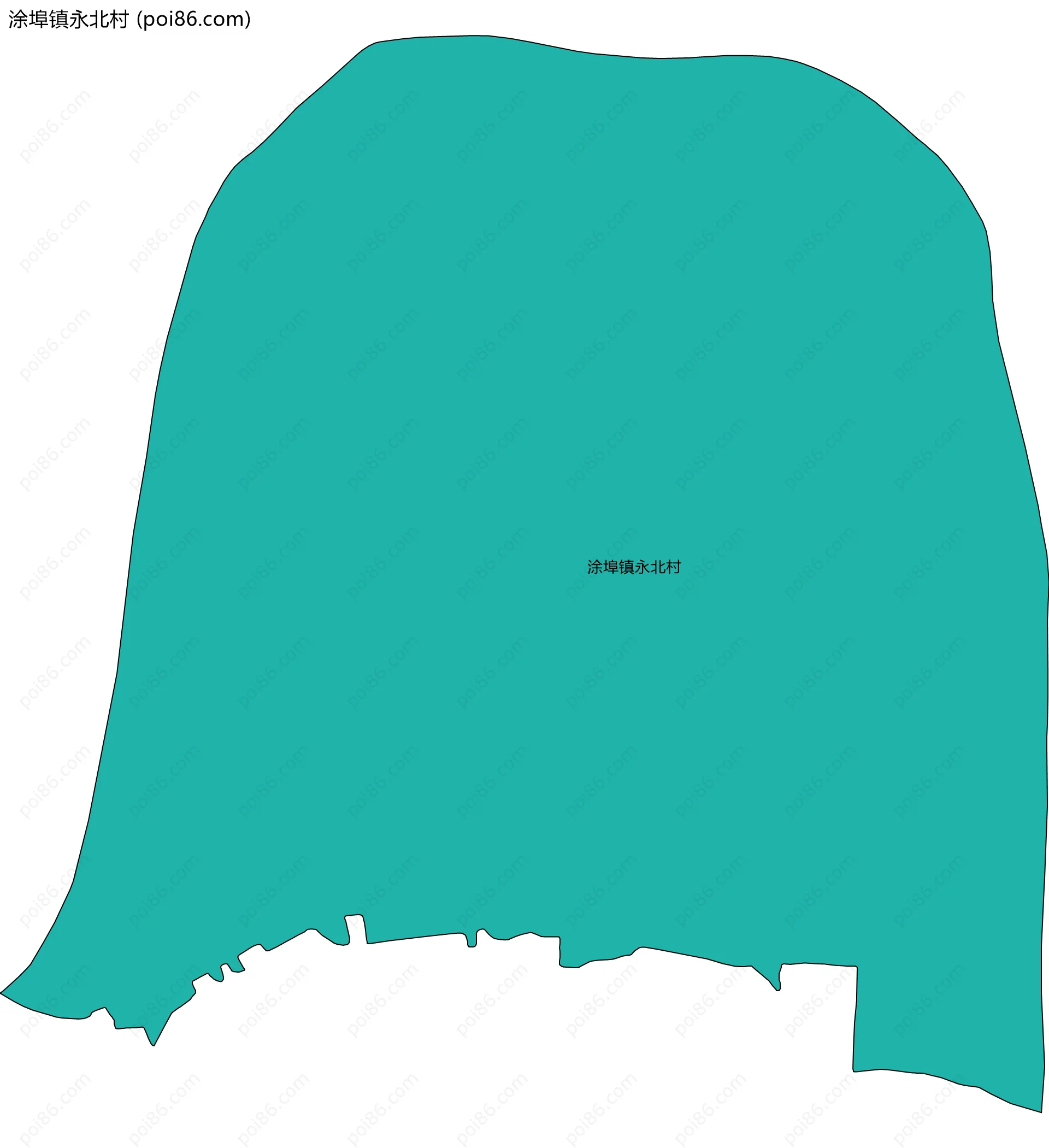 涂埠镇永北村边界地图