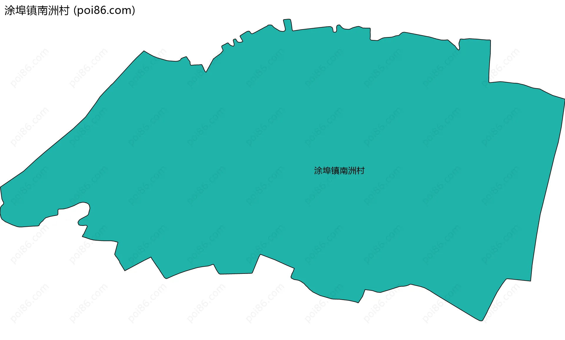 涂埠镇南洲村边界地图