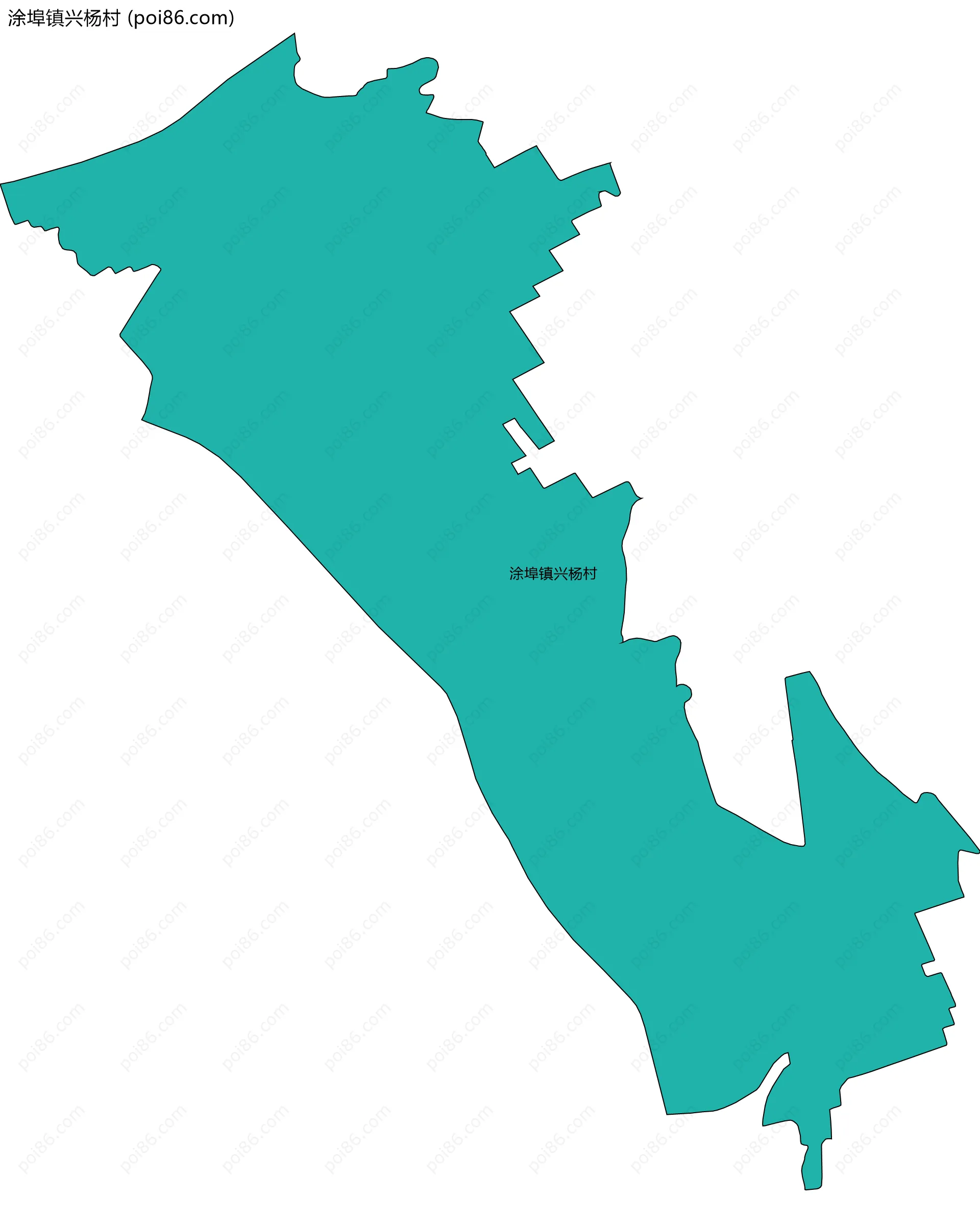 涂埠镇兴杨村边界地图