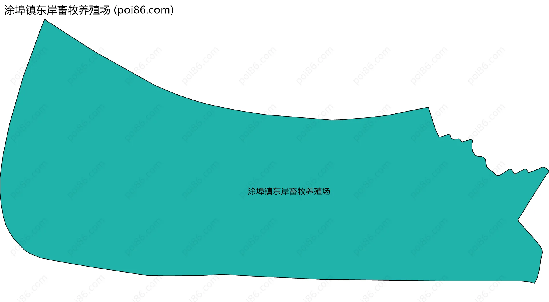 涂埠镇东岸畜牧养殖场边界地图