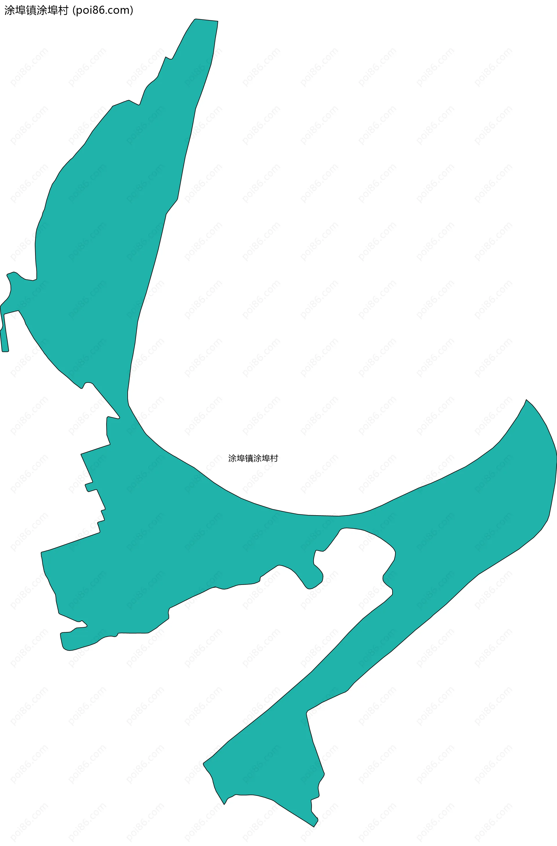 涂埠镇涂埠村边界地图