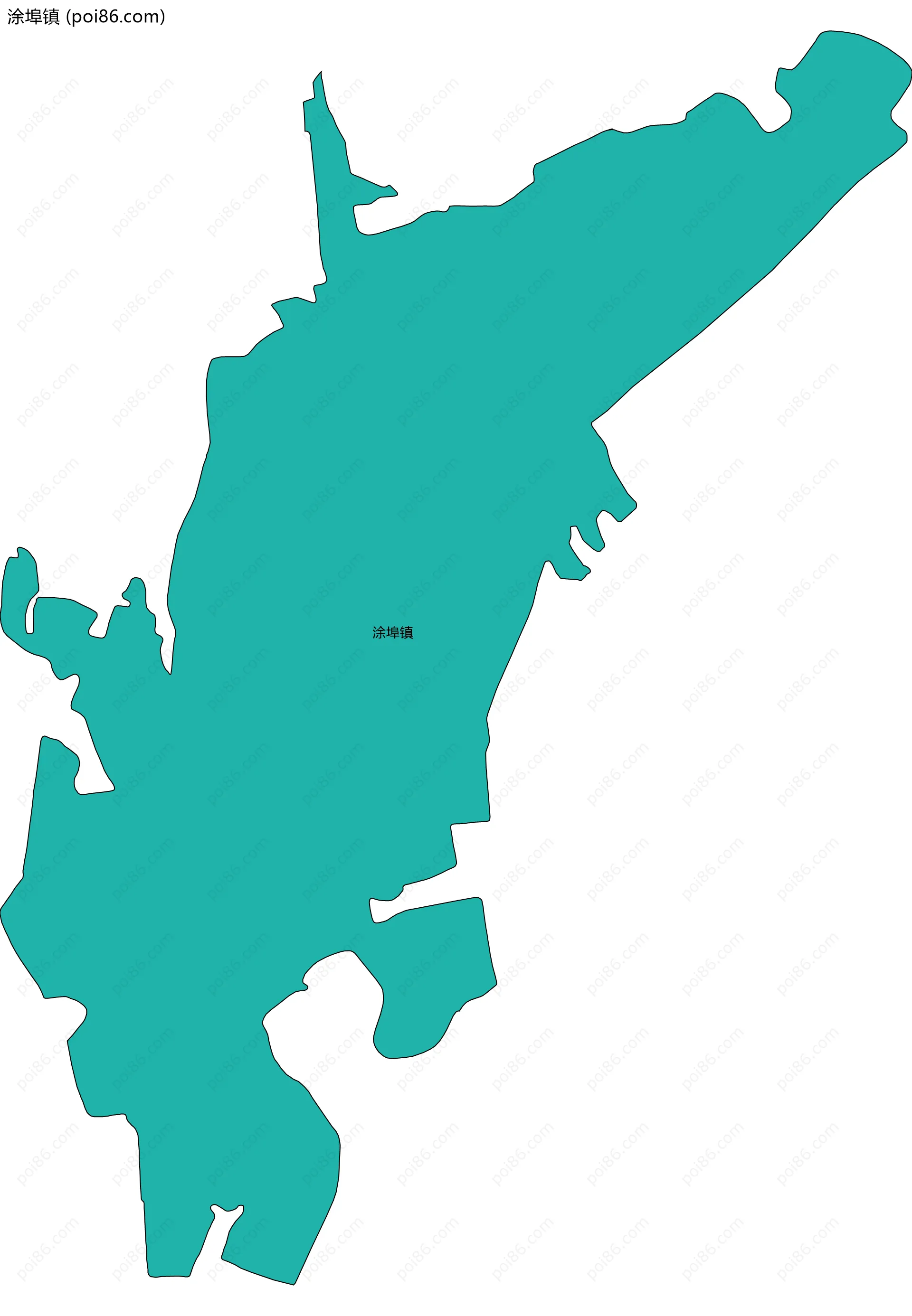 涂埠镇边界地图
