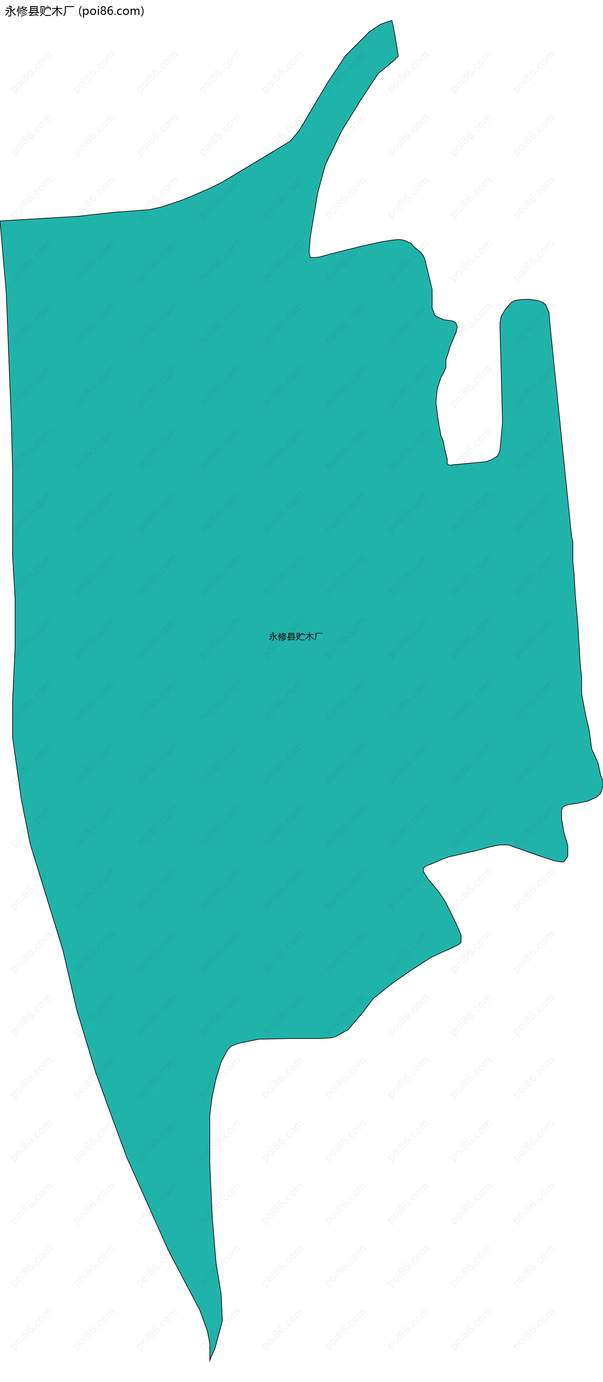 永修县贮木厂边界地图