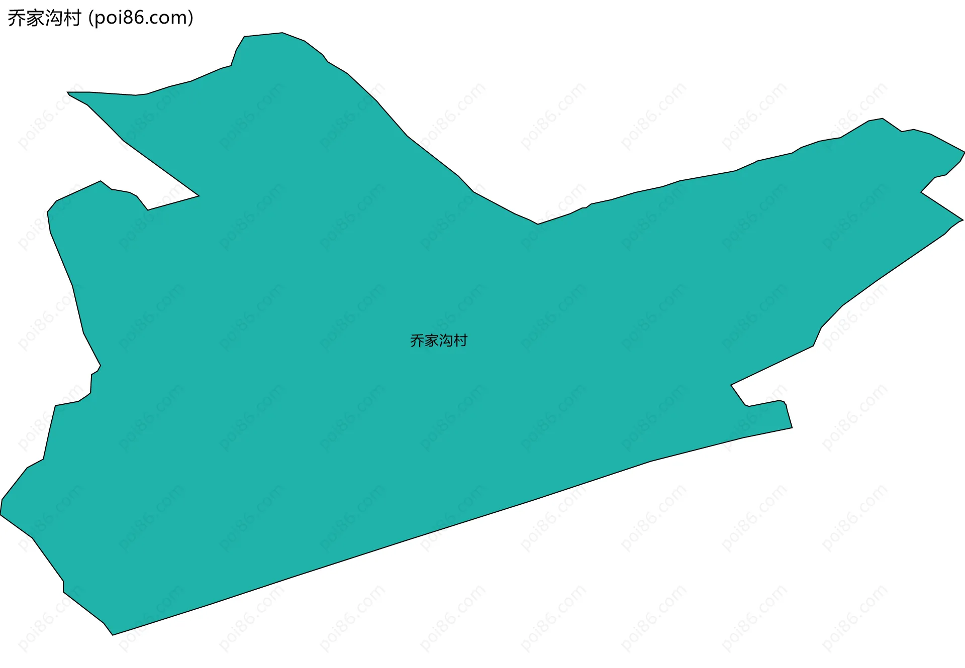 乔家沟村边界地图