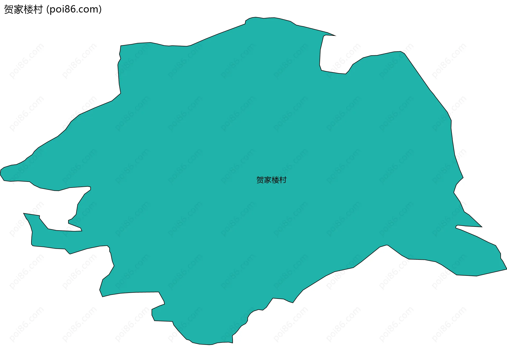 贺家楼村边界地图