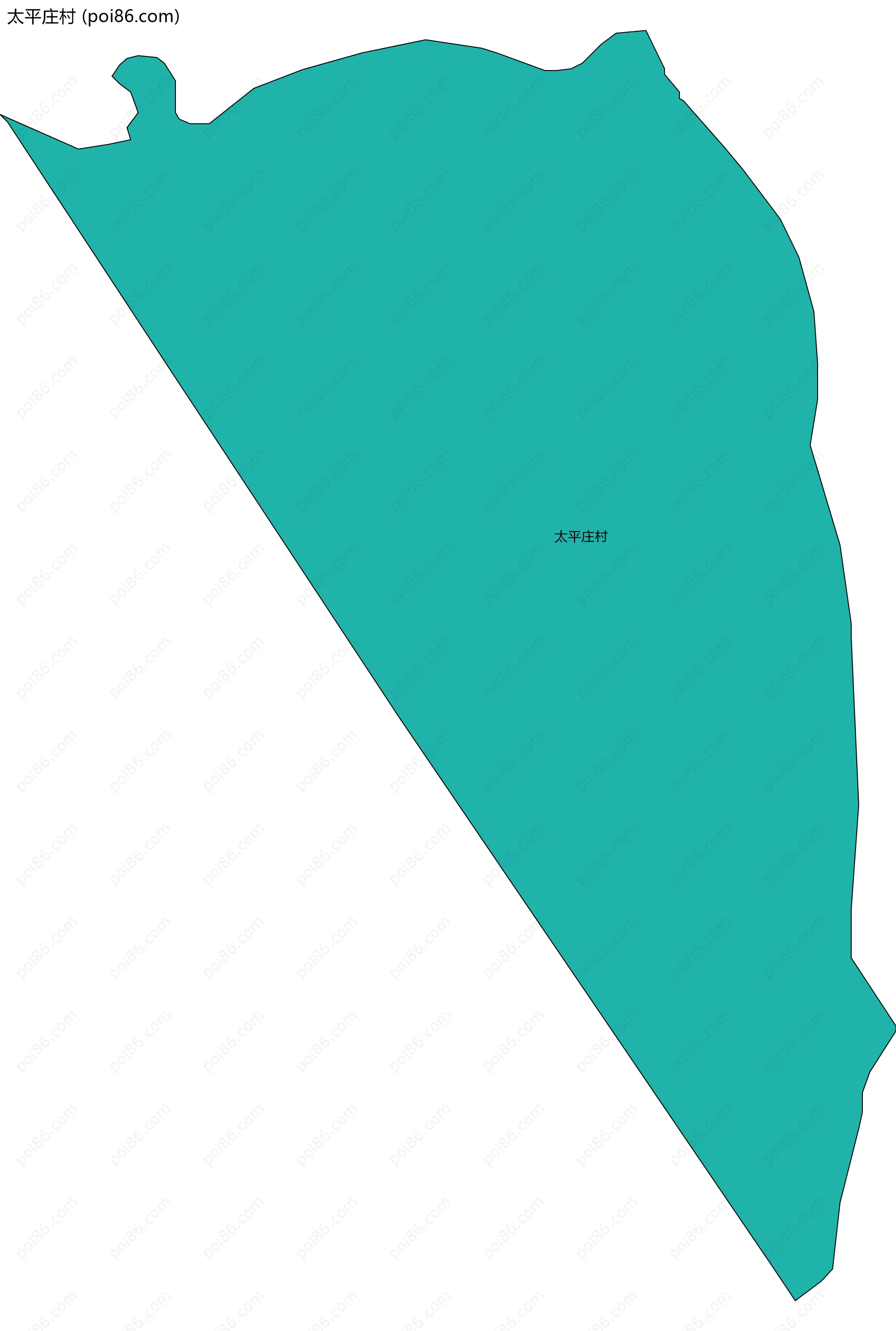 太平庄村边界地图