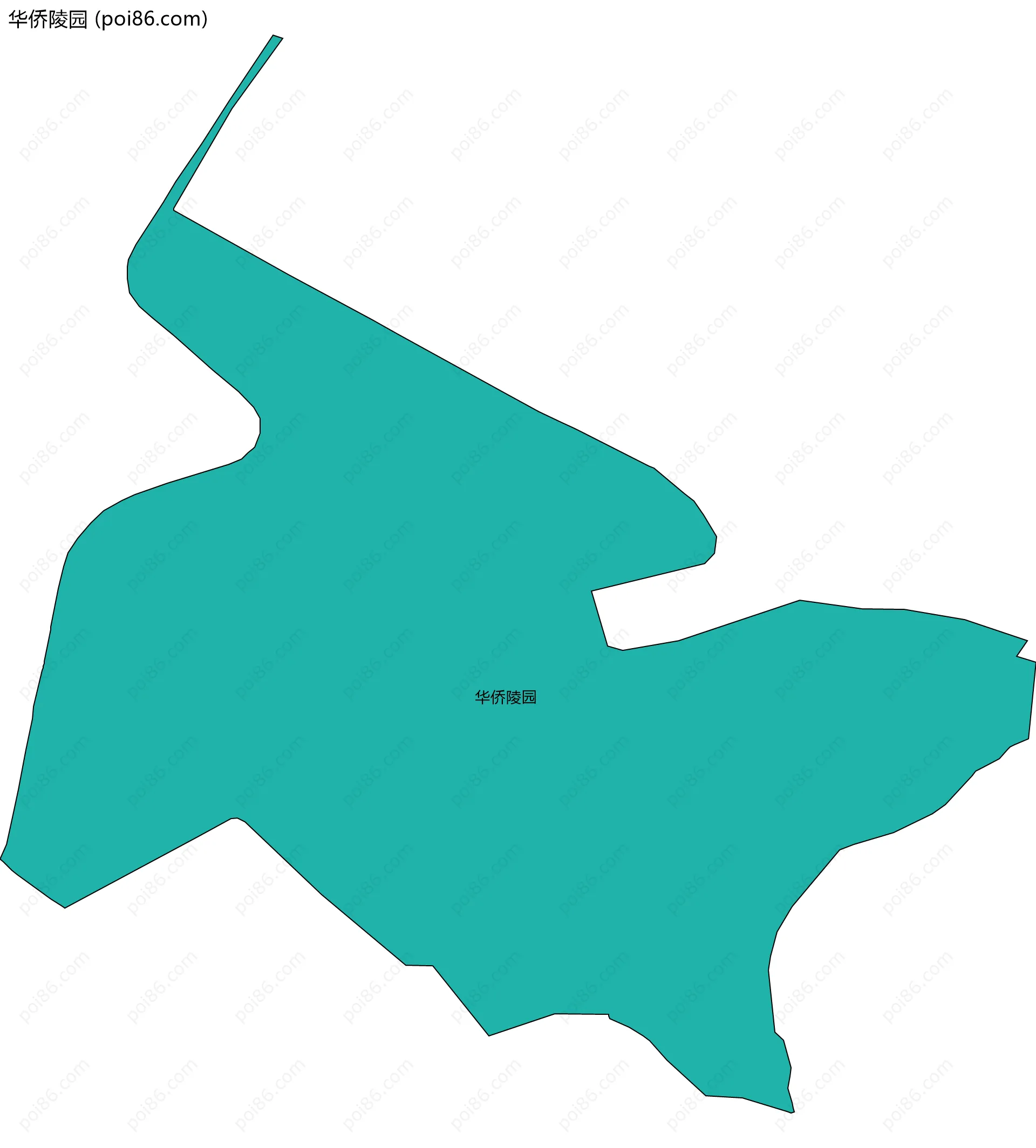 华侨陵园边界地图