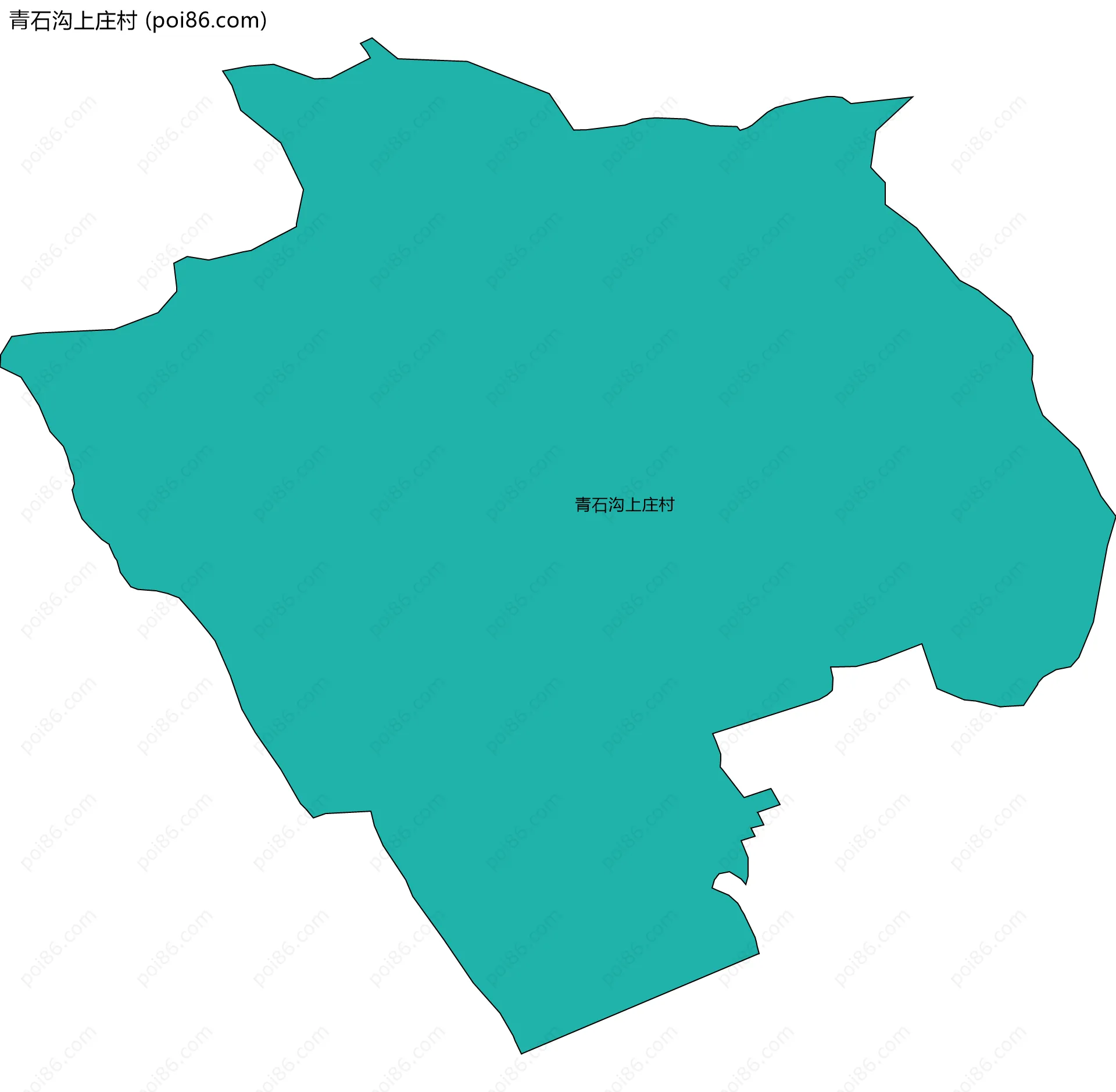 青石沟上庄村边界地图