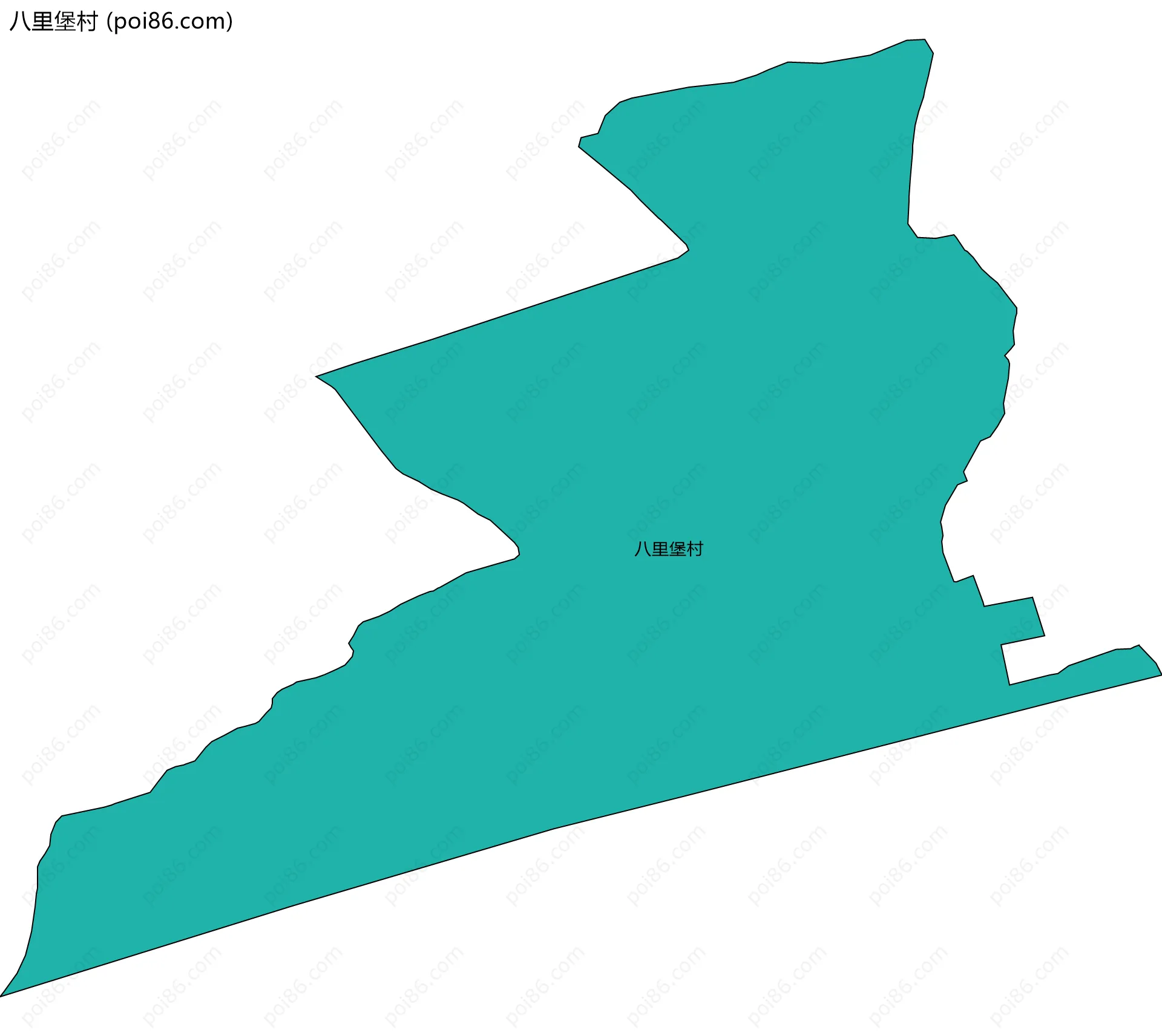 八里堡村边界地图