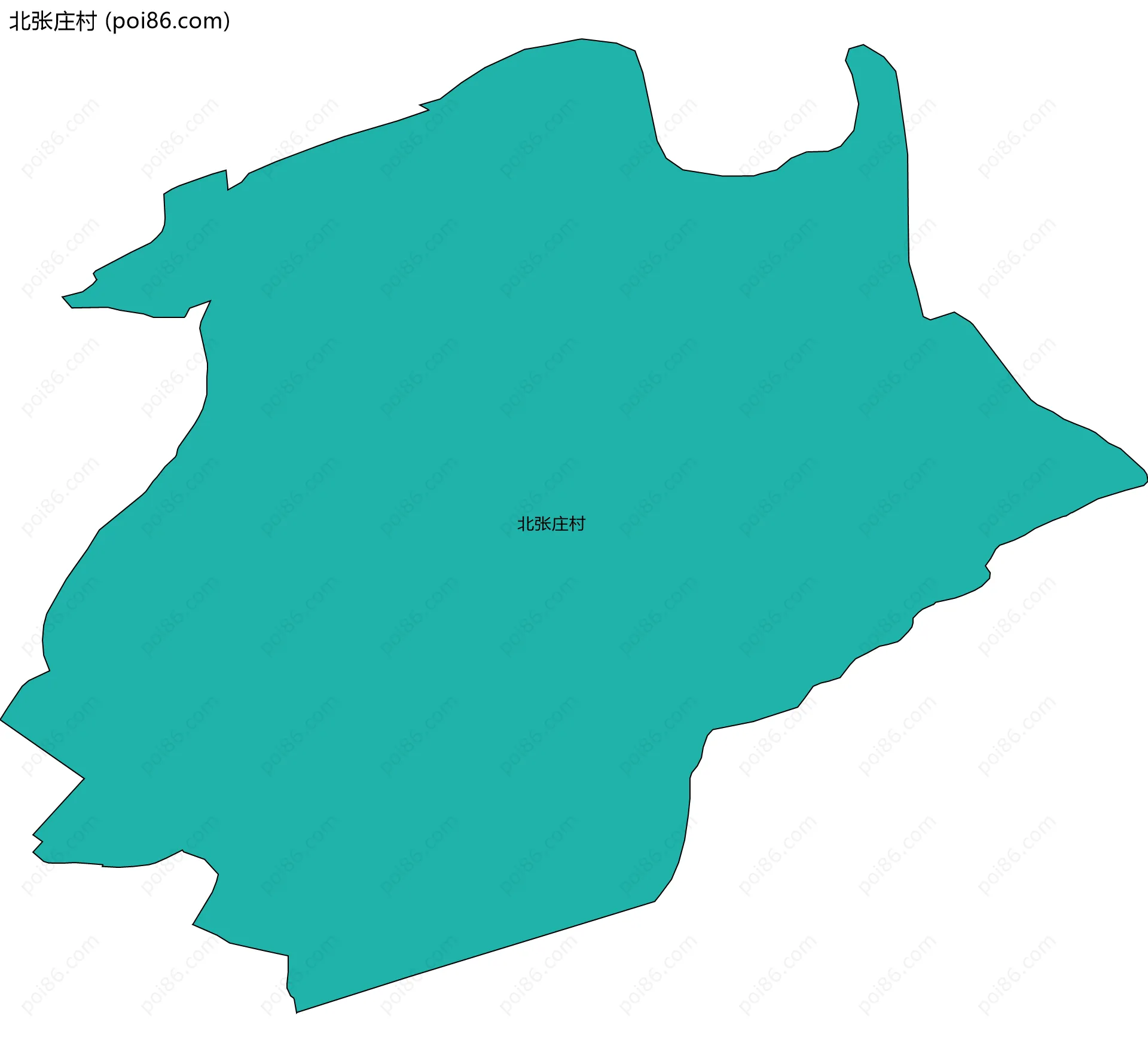 北张庄村边界地图