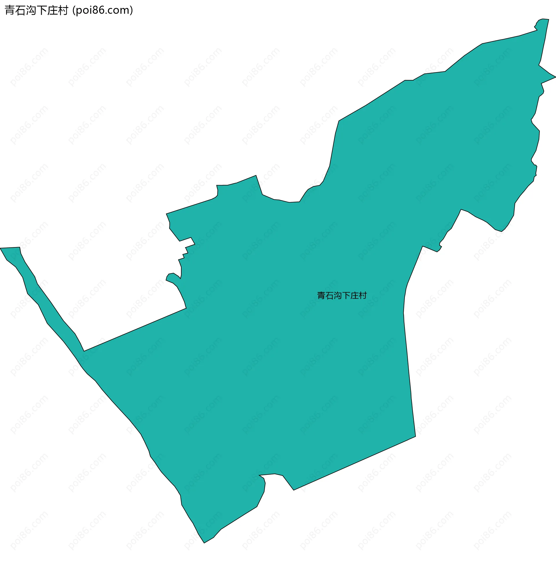 青石沟下庄村边界地图