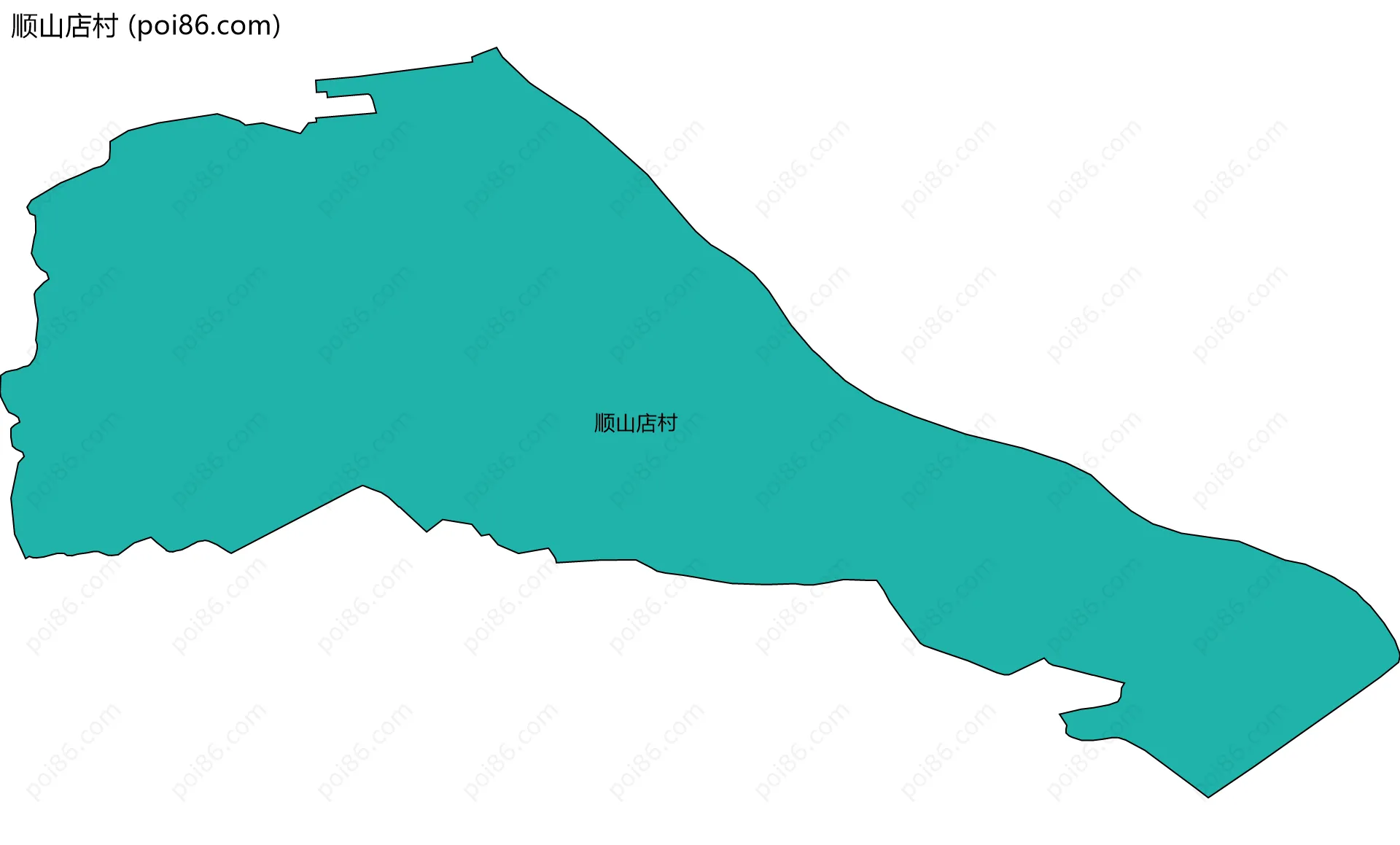 顺山店村边界地图