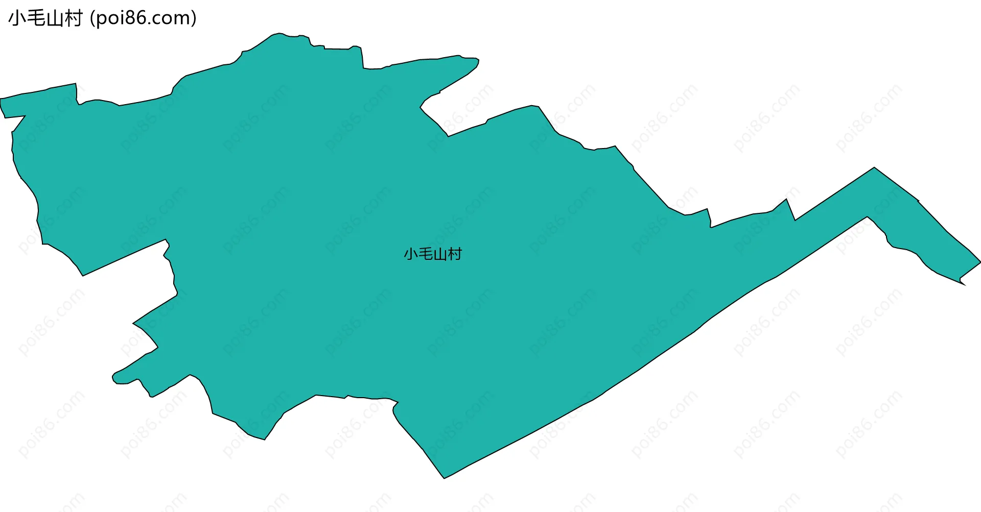 小毛山村边界地图