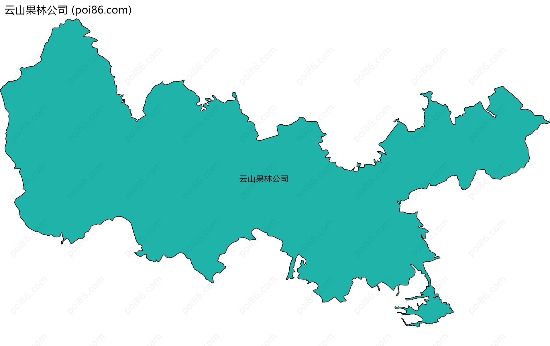 云山果林公司边界地图