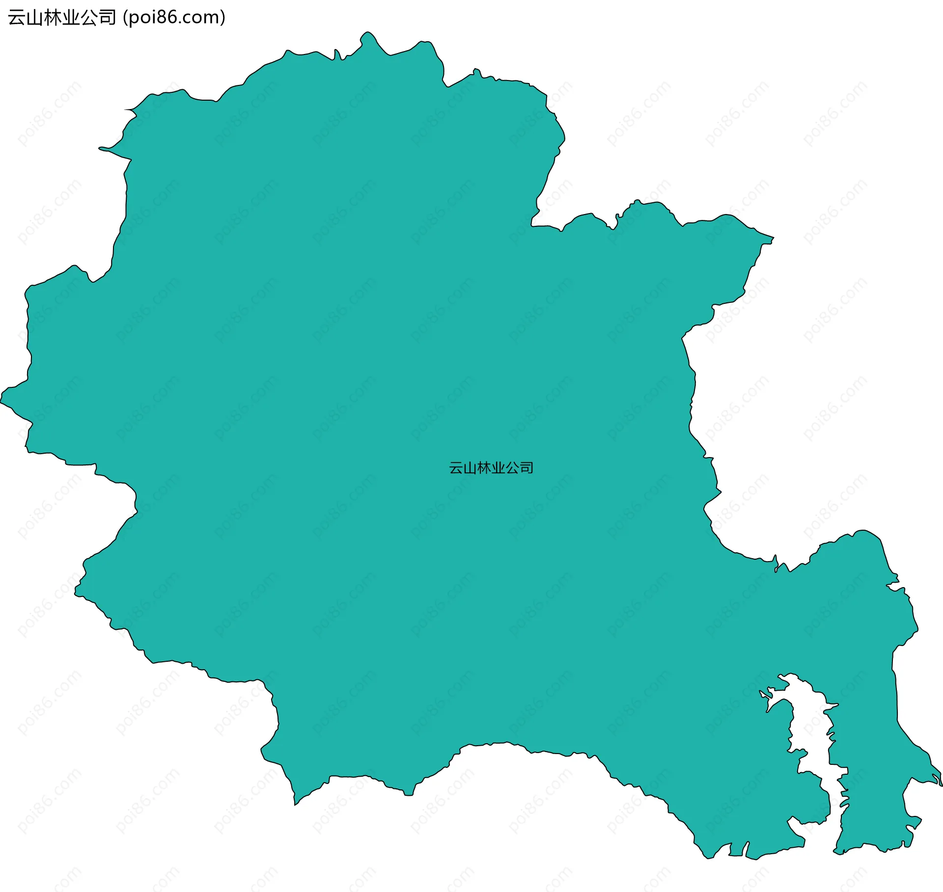 云山林业公司边界地图