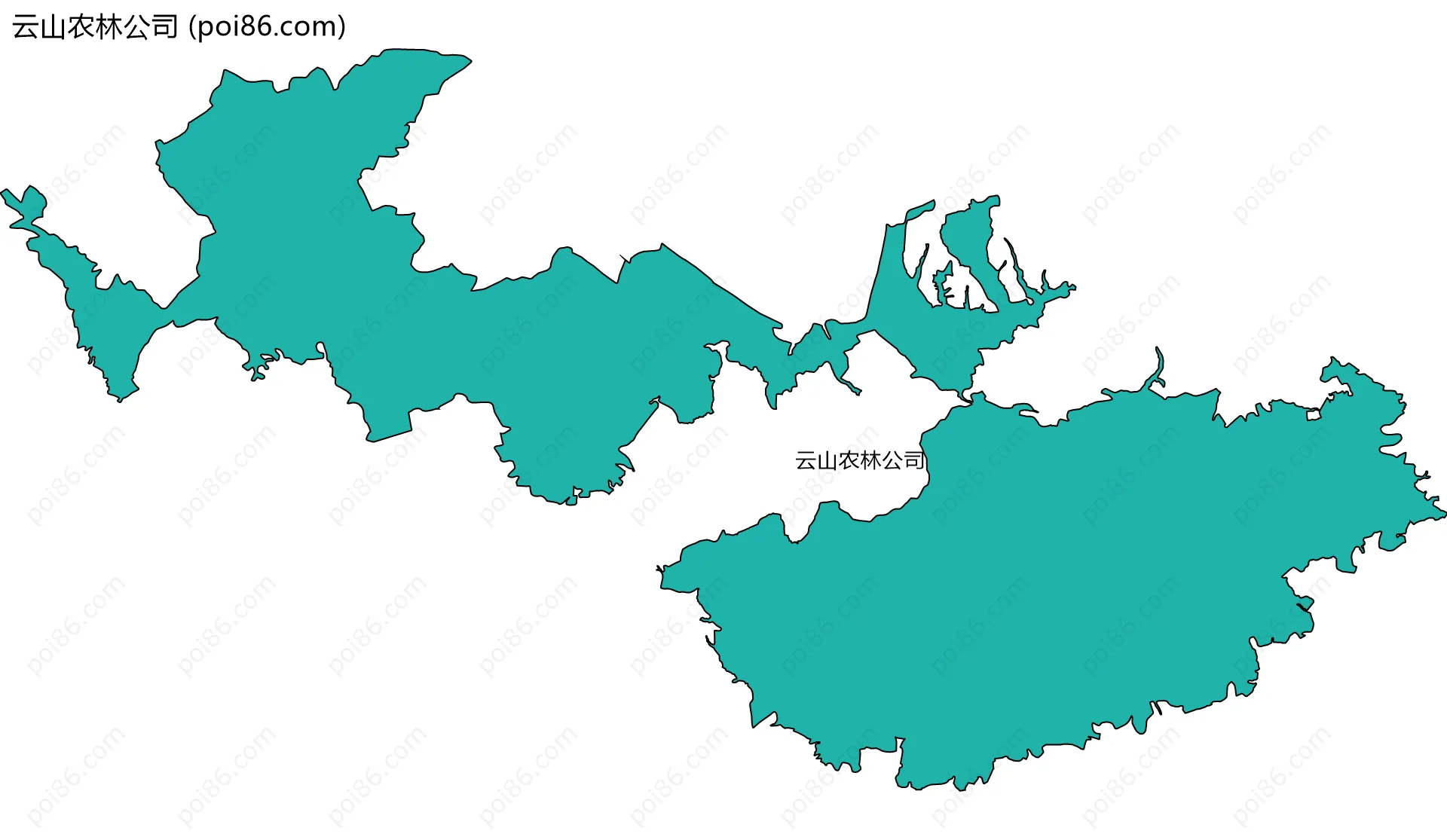 云山农林公司边界地图