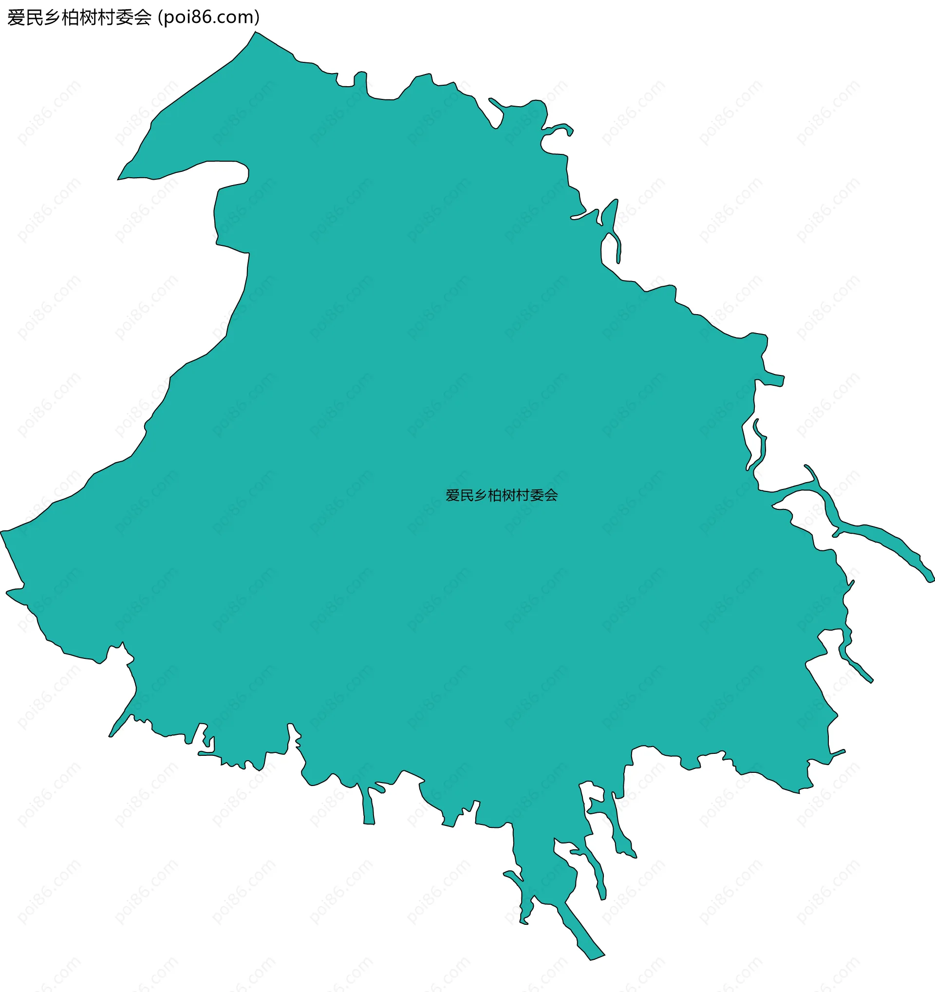 爱民乡柏树村委会边界地图